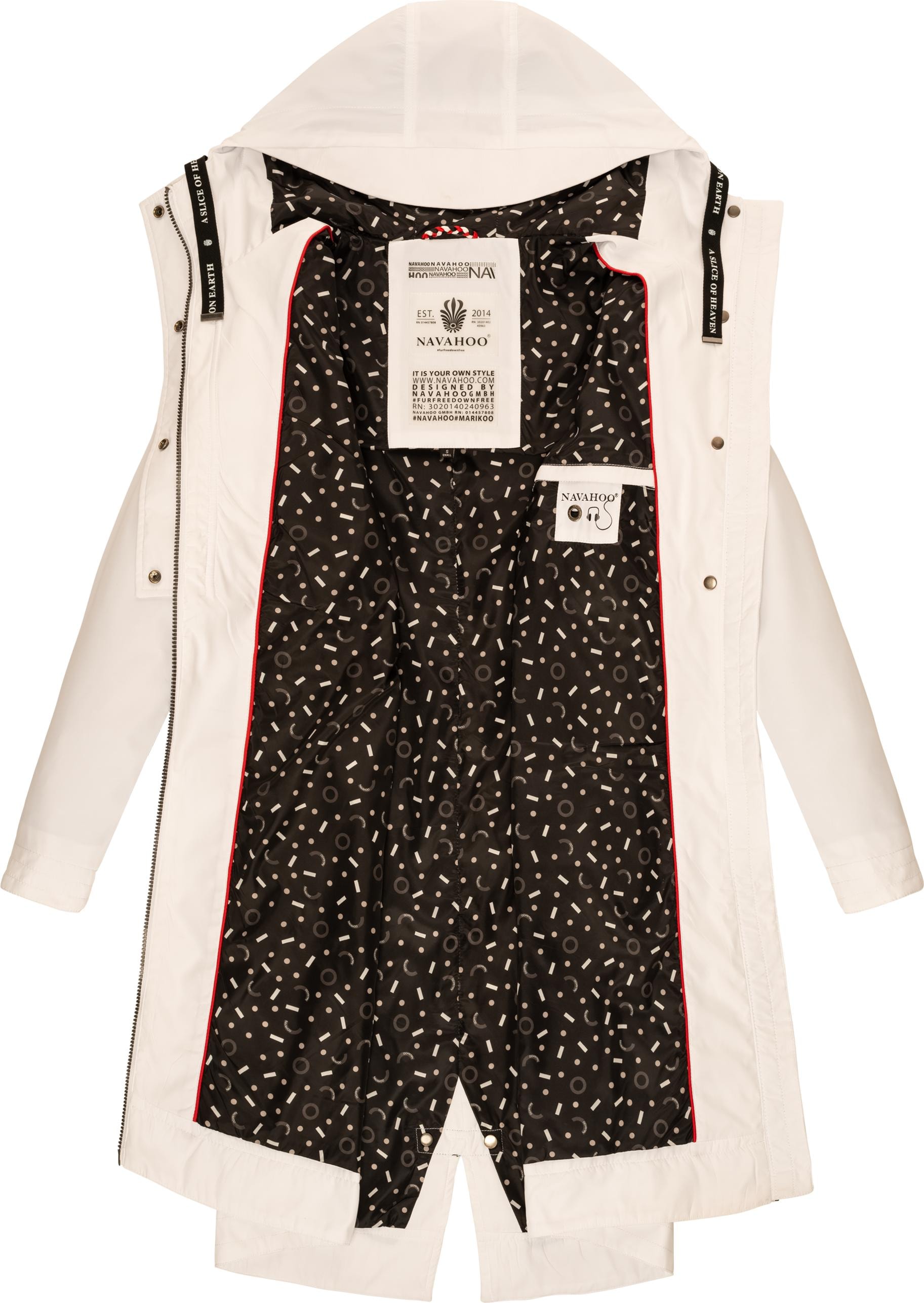 Navahoo Funktionsparka »Josinaa«, mit Kapuze, stylische Übergangs Outdoorjacke mit Kapuze