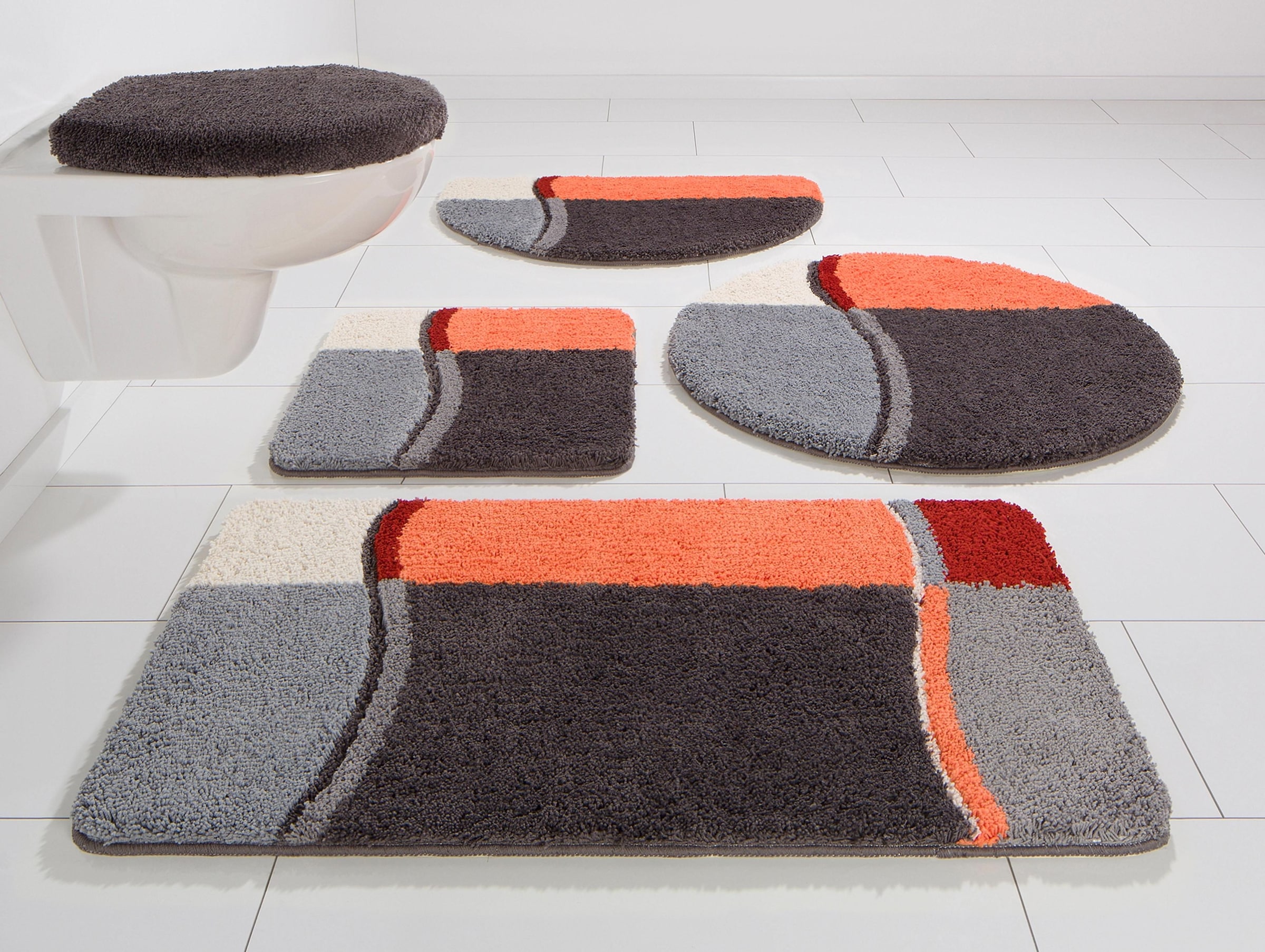 OTTO home Badematte "Belio, Badvorleger, Badezimmer Teppich" Höhe 20 mm rut günstig online kaufen