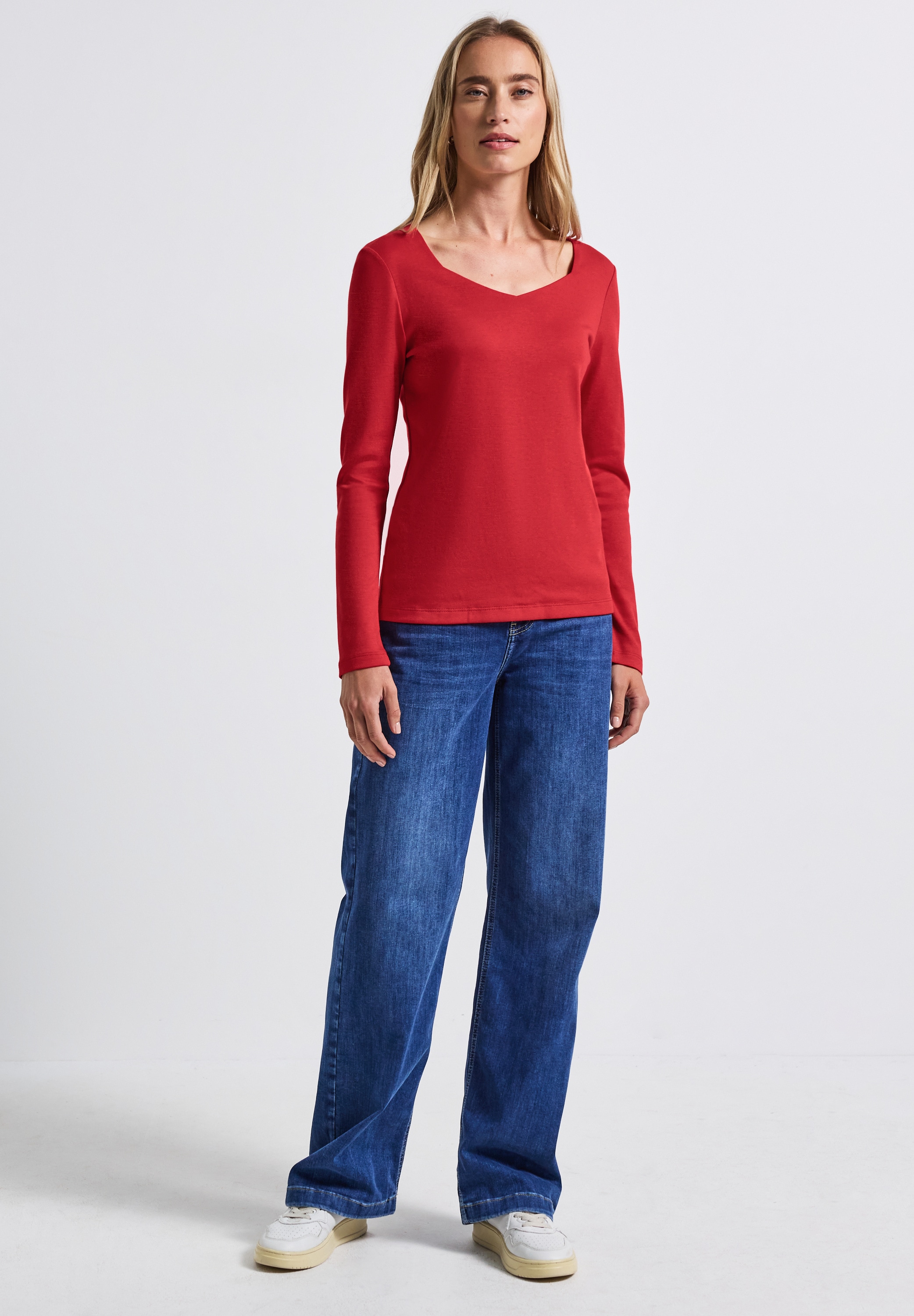 STREET ONE Langarmshirt, im soften Baumwoll-Mix