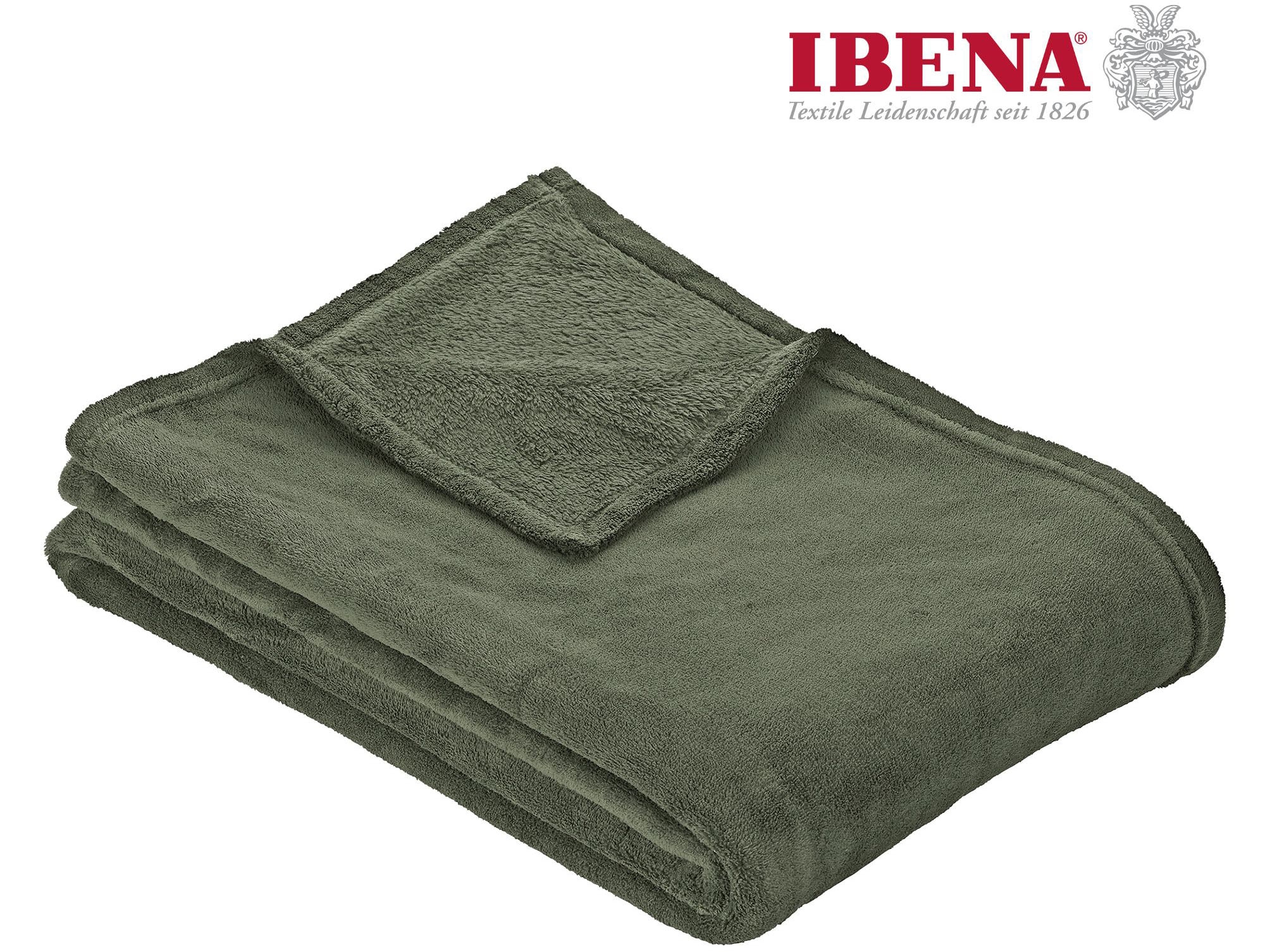 IBENA Wohndecke "Uni Fleecedecke Olbia", einfarbig schick, Kuscheldecke