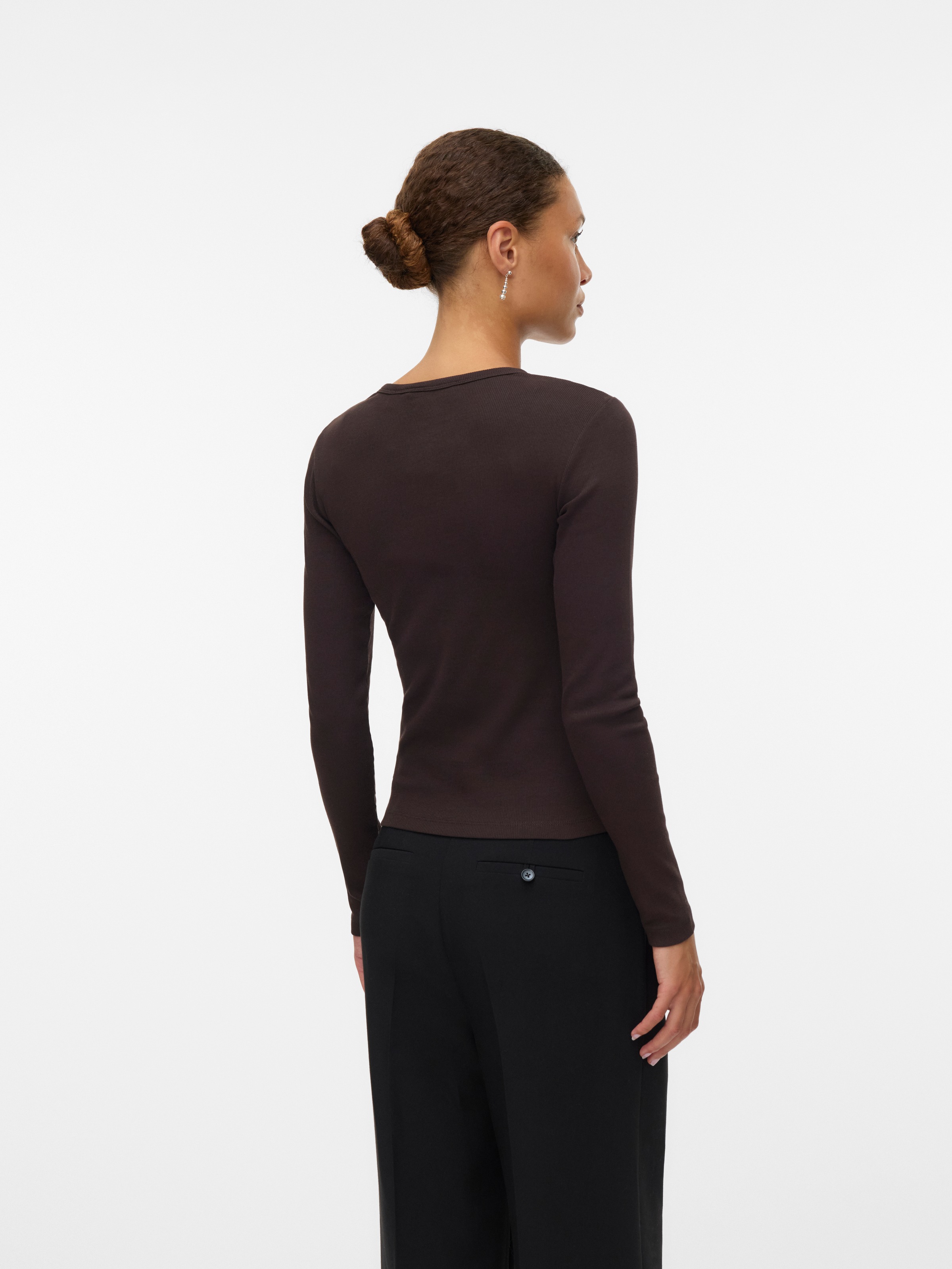 Vero Moda Langarmshirt "VMCHLOE LS SHORT TOP JRS NOOS" Baumwollmischung günstig online kaufen