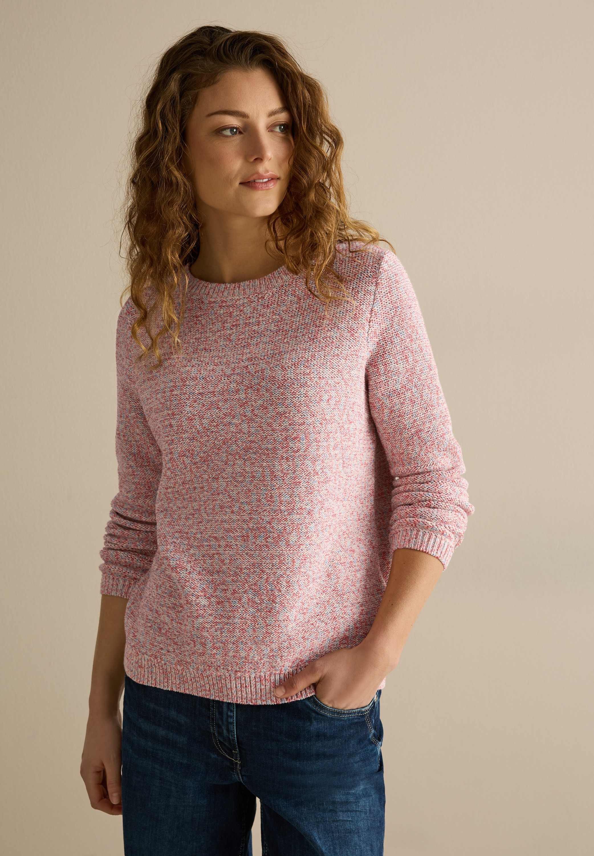 Cecil Strickpullover mit Rippbündchen günstig online kaufen