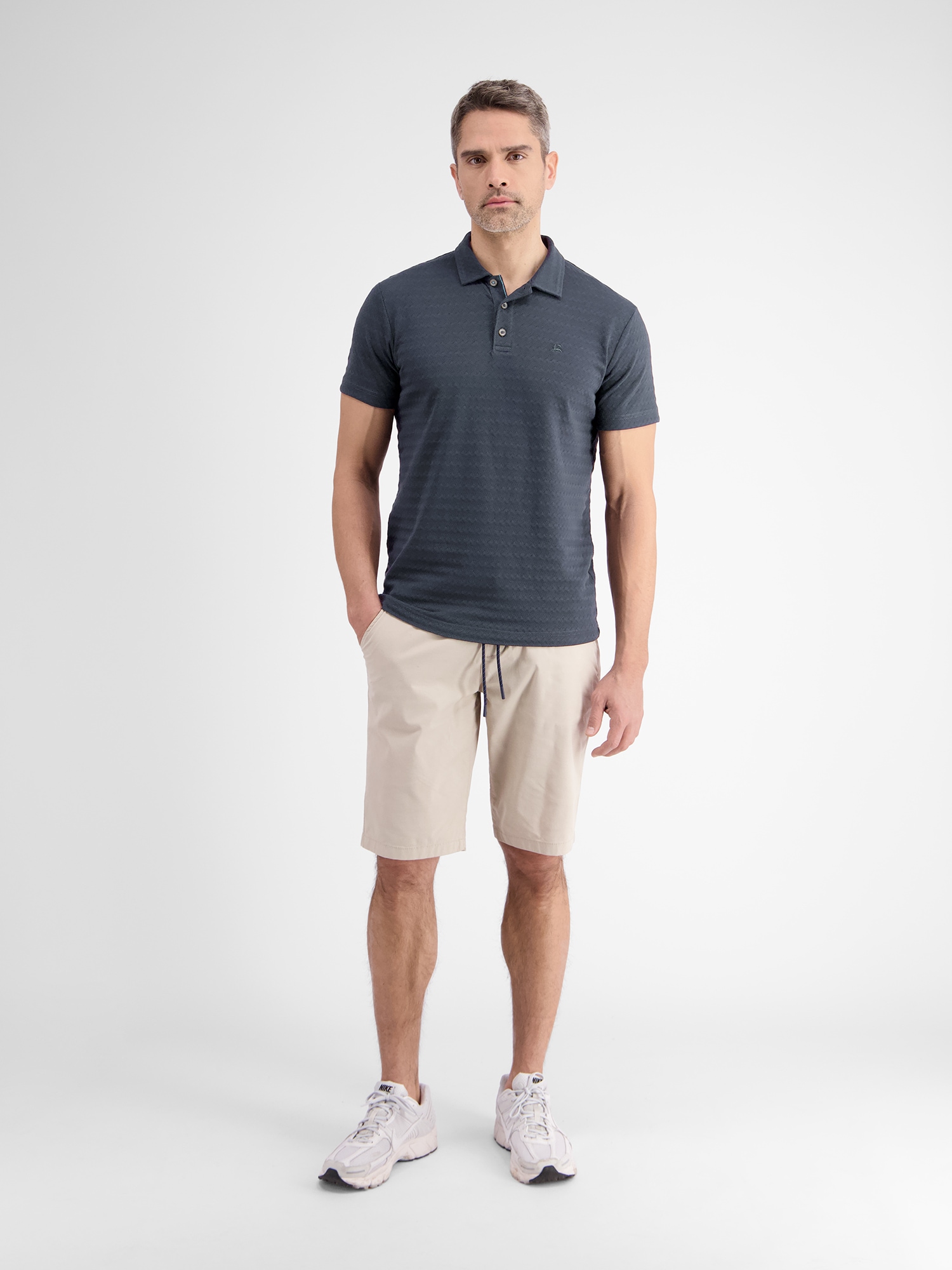 LERROS Poloshirt »LERROS Herren Poloshirt, tonal-sommerlich gemustert«