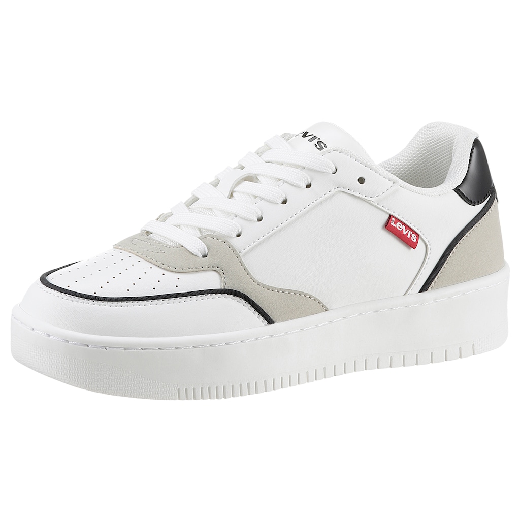 Levi's® Plateausneaker »PAIGE«, mit typisch rotem Label, Freizeitschuh, Halbschuh, Schnürschuh