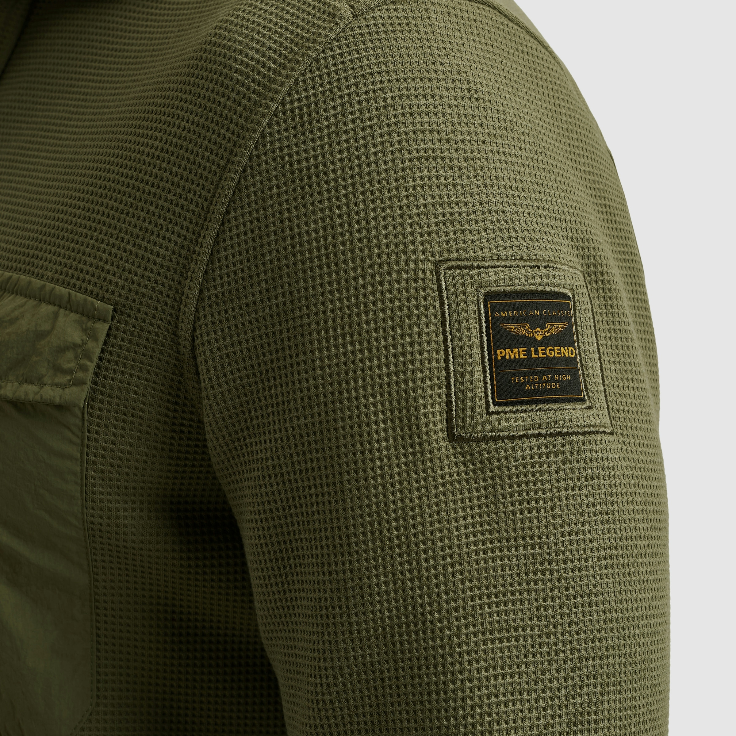 PME LEGEND Langarmhemd mit Druckknöpfen und Brusttaschen