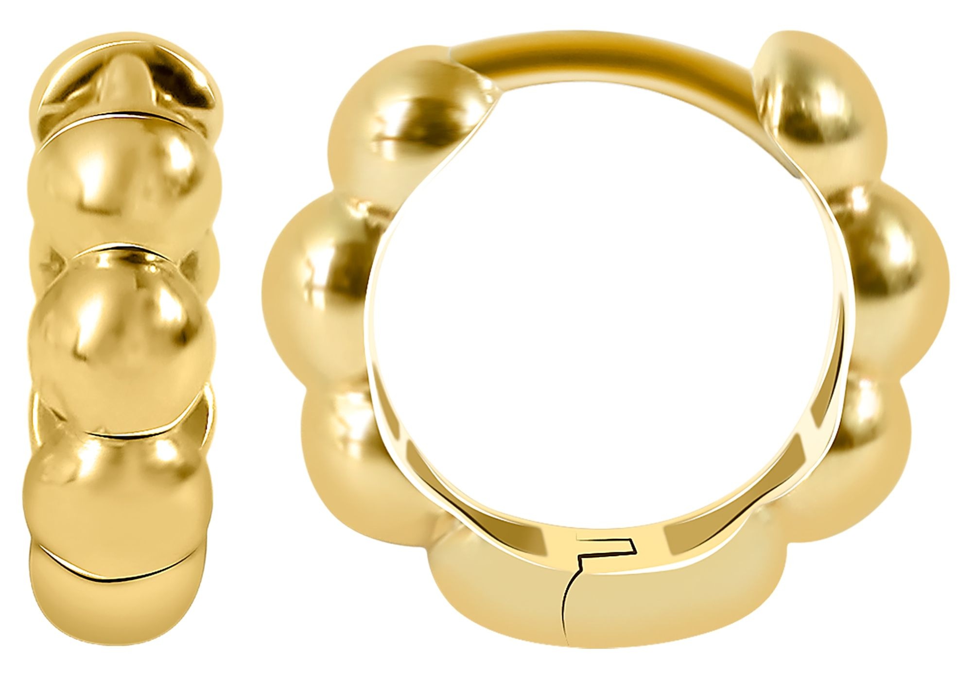 Adelia's Hinged Hoop Earrings Yellow Gold 2