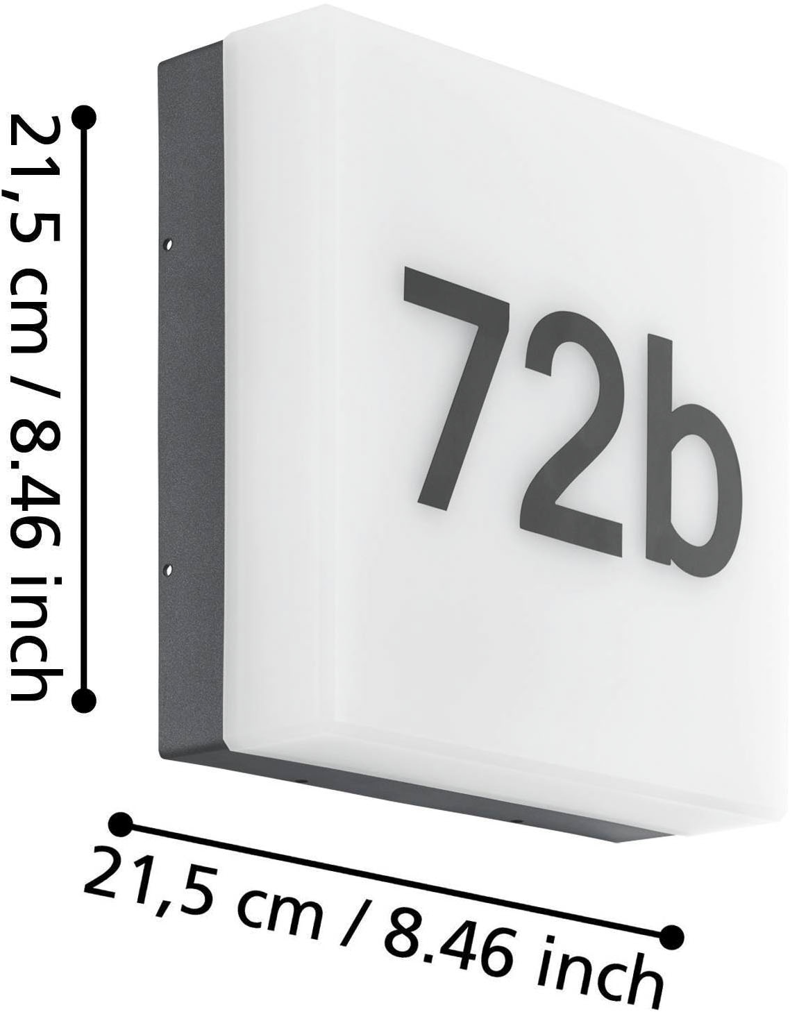 EGLO Wandleuchte »Cornale Außen-Wandlampe, Außenleuchte, Hausnummerleuchte, IP44, Lampe« LED-Modul 1 Stk. Warmweiß