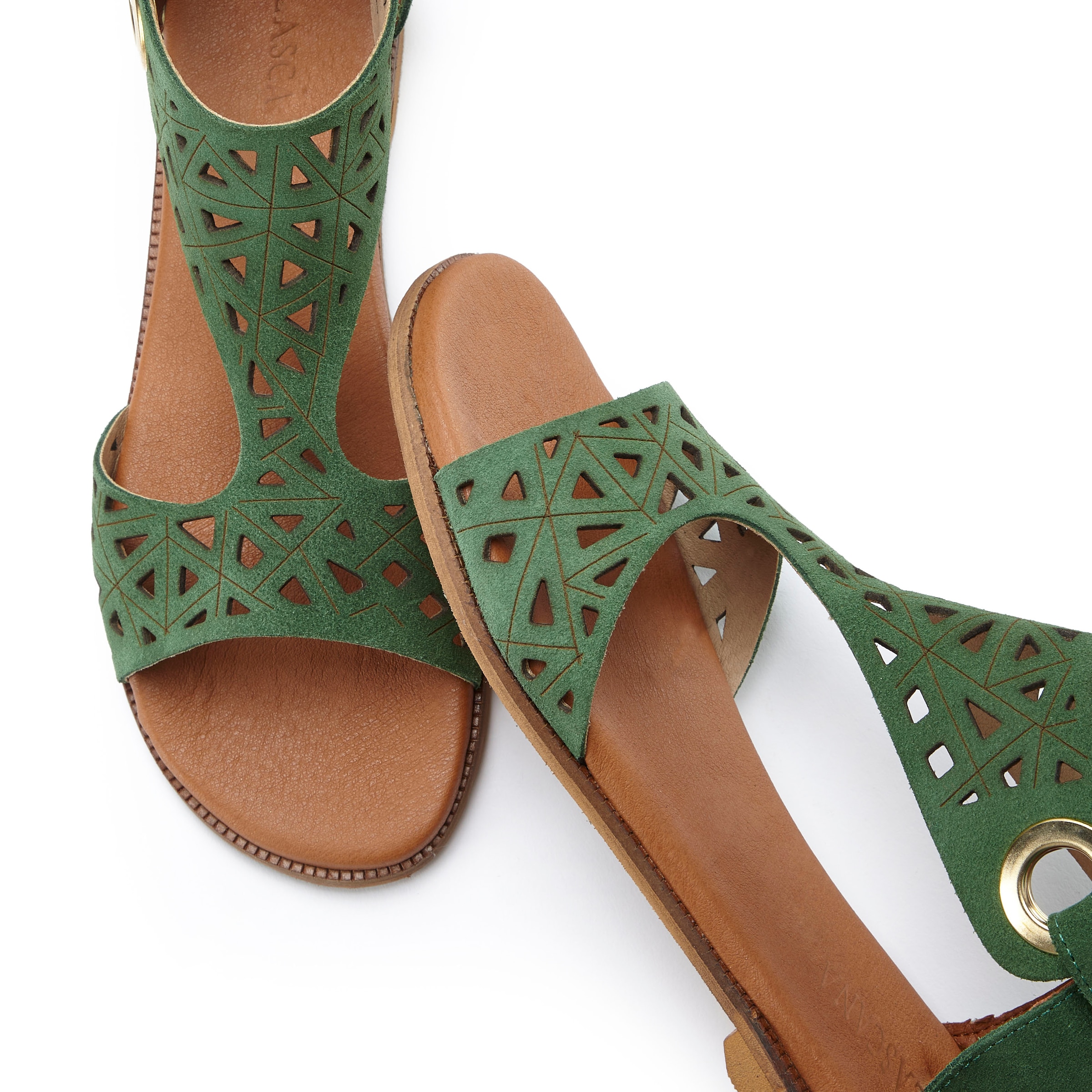 LASCANA Sandale, Sandalette, Sommerschuh aus hochwertigem Leder mit Cut-Outs