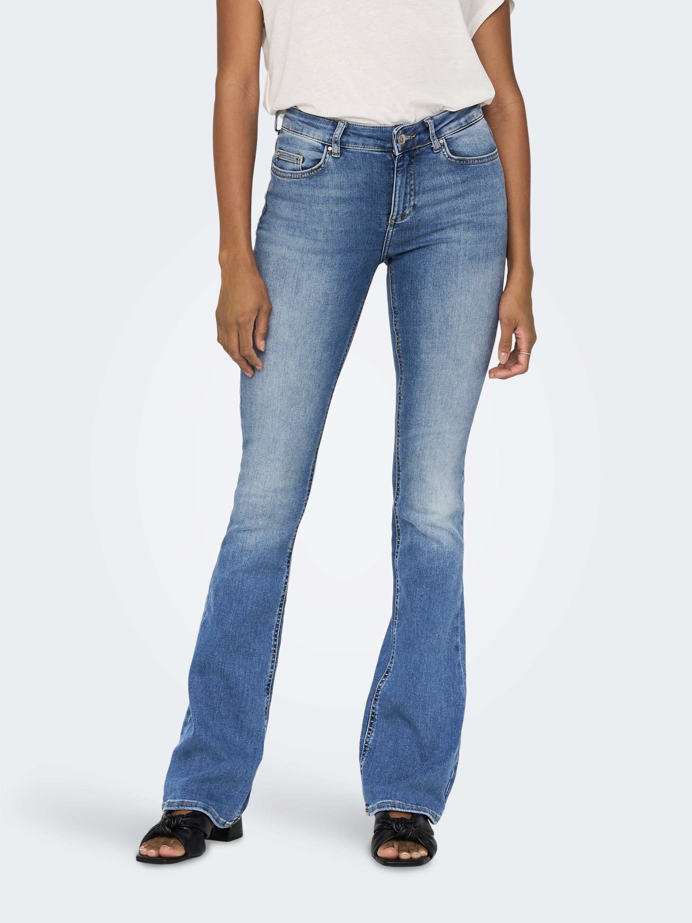 ONLY Bootcut-Jeans "ONLBLUSH – Bootcut-Jeans mit ausgestelltem Bein", bootc günstig online kaufen