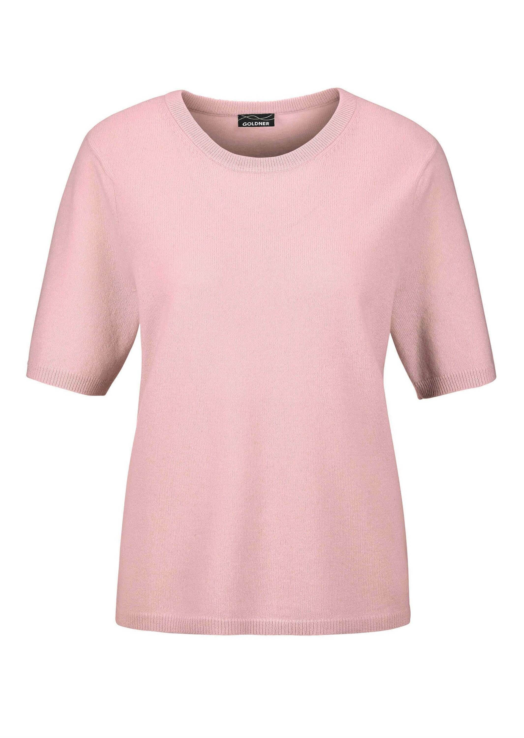GOLDNER Kurzarmpullover "Halbarmpullover mit Rundhals aus Kaschmir" Aufwend günstig online kaufen