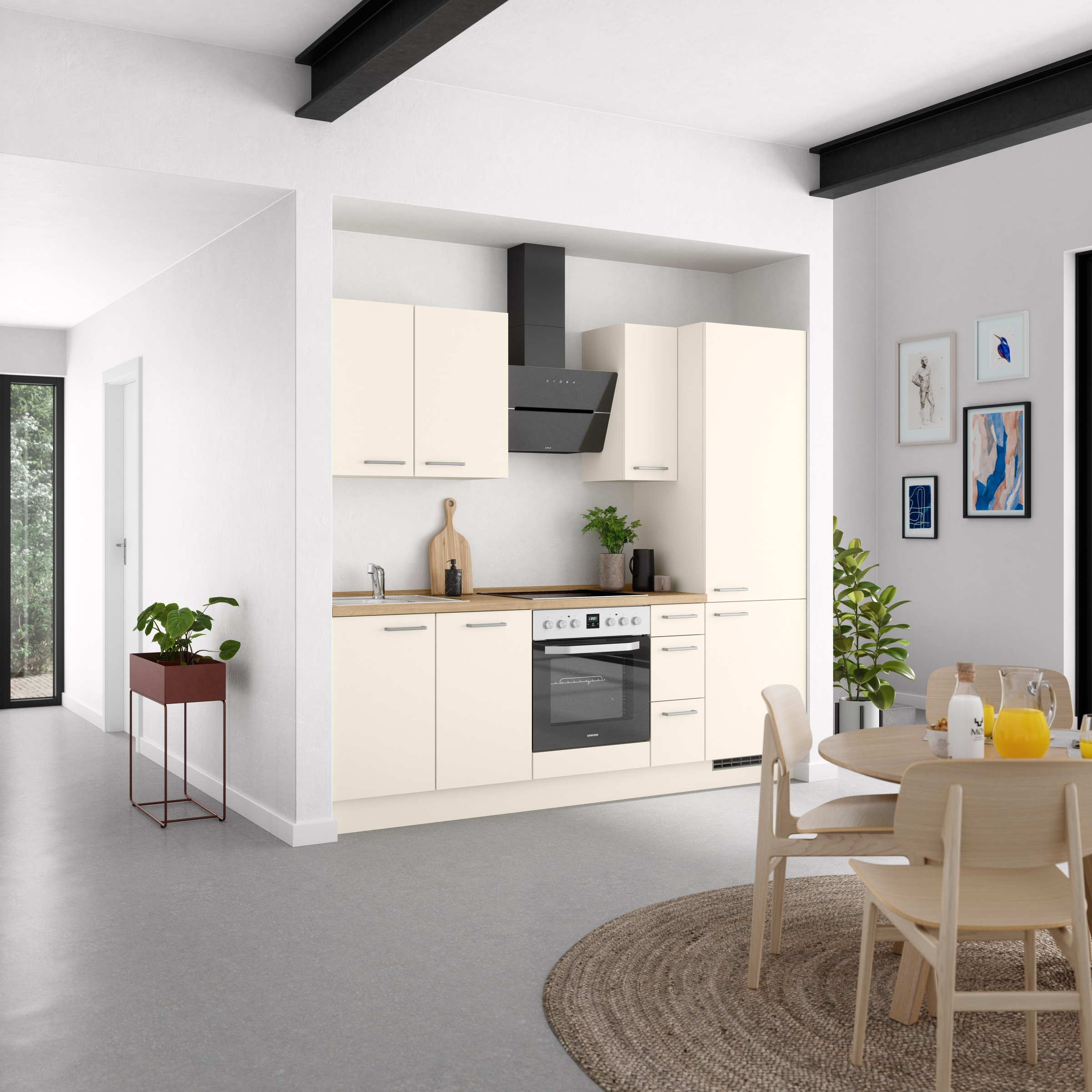 nobilia® Küchenzeile »"Touch II"«, vormontiert, Ausrichtung wählbar, Breite 240 cm, wahlw. mit E-Geräten