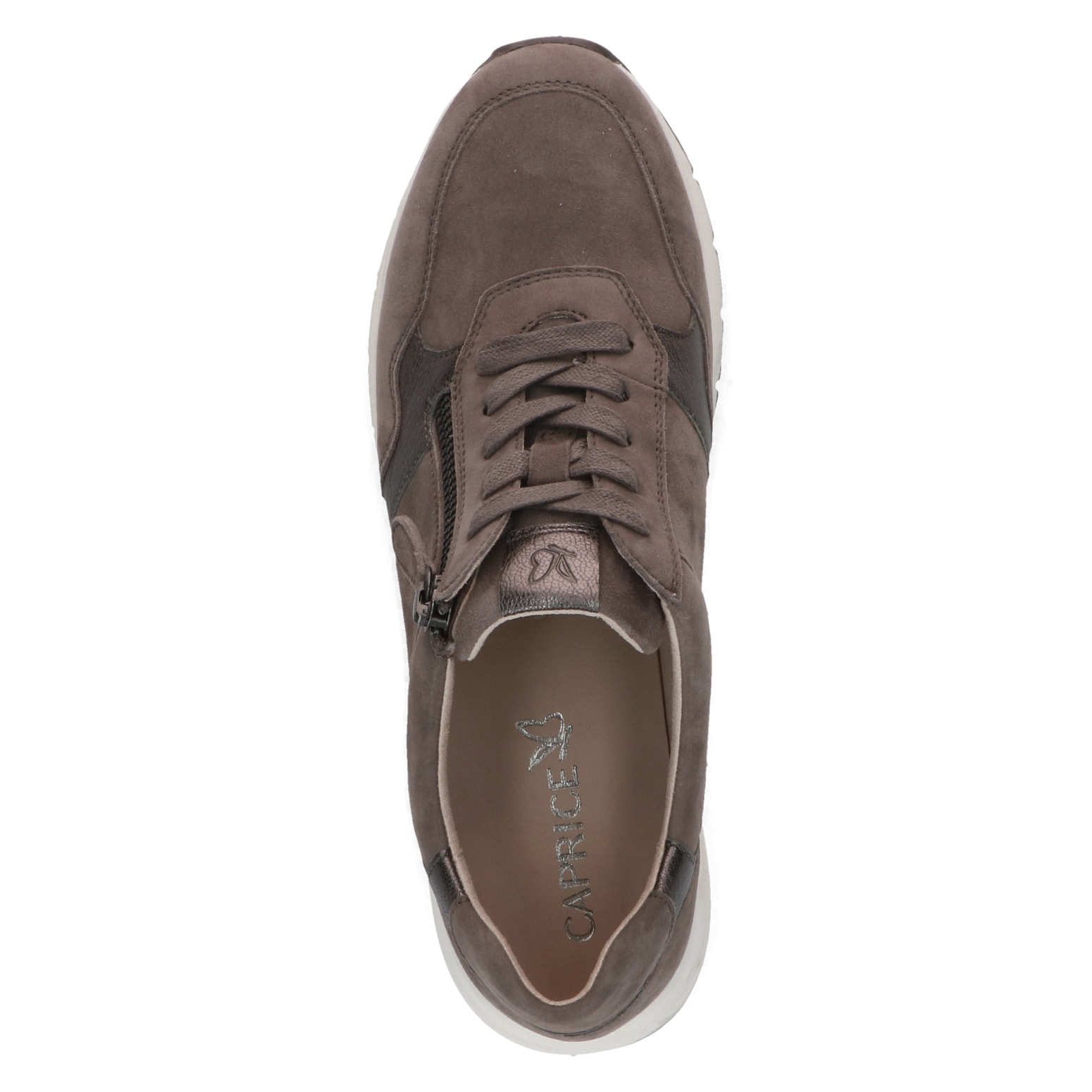Caprice Keilsneaker, Freizeitschuh, Halbschuh, Schürer mit Besatz in Metallicoptik