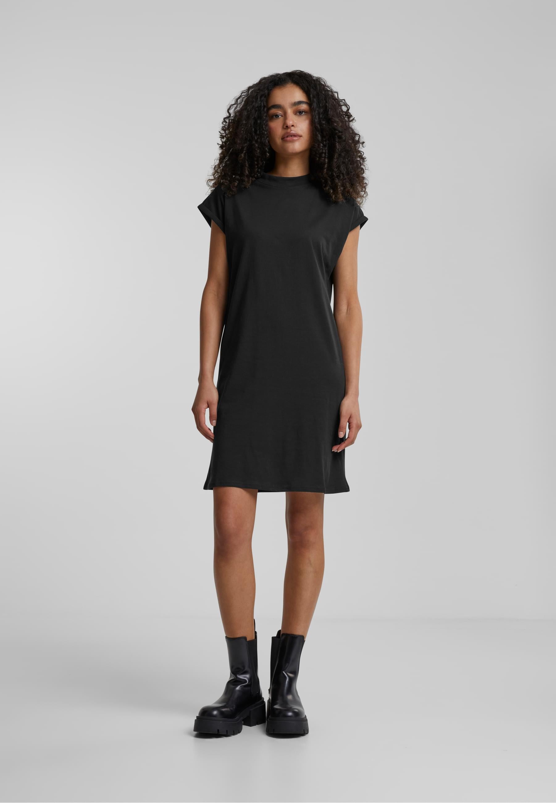 URBAN CLASSICS Shirtkleid »Urban Classics Damen Ladies Turtle Extended Shoulder Dress«, (1 tlg.)