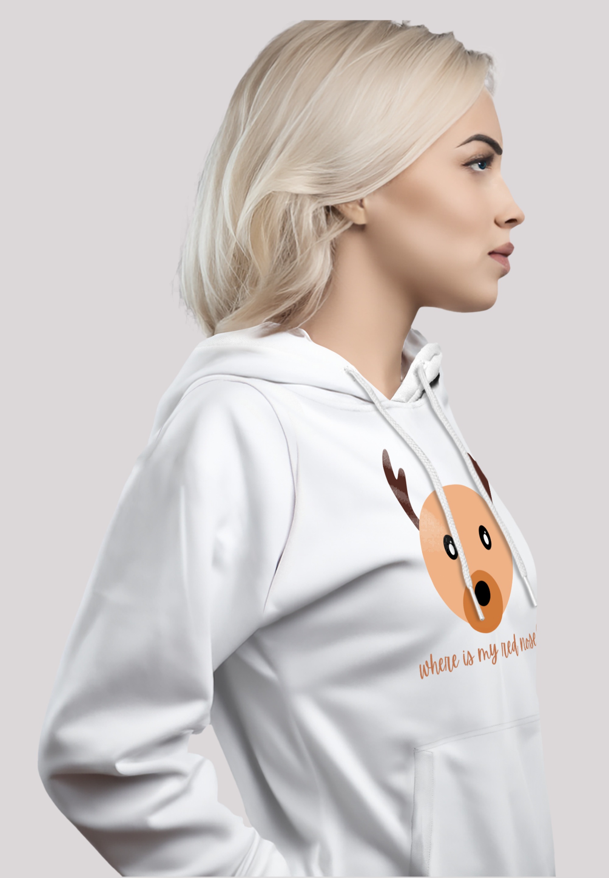 F4NT4STIC Kapuzenpullover »Weihnachten Red Nose«, Premium Qualität, Weihnachten, Geschenk