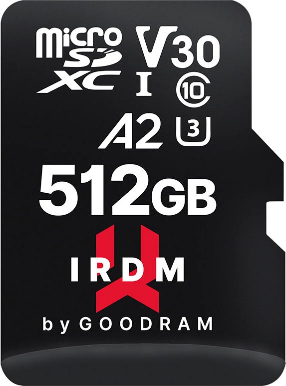 Goodram Speicherkarte »IRDM UHS-I U3 A2 microCARD«, (Video Speed Class 30 (V30) 170 MB/s Lesegeschwindigkeit)