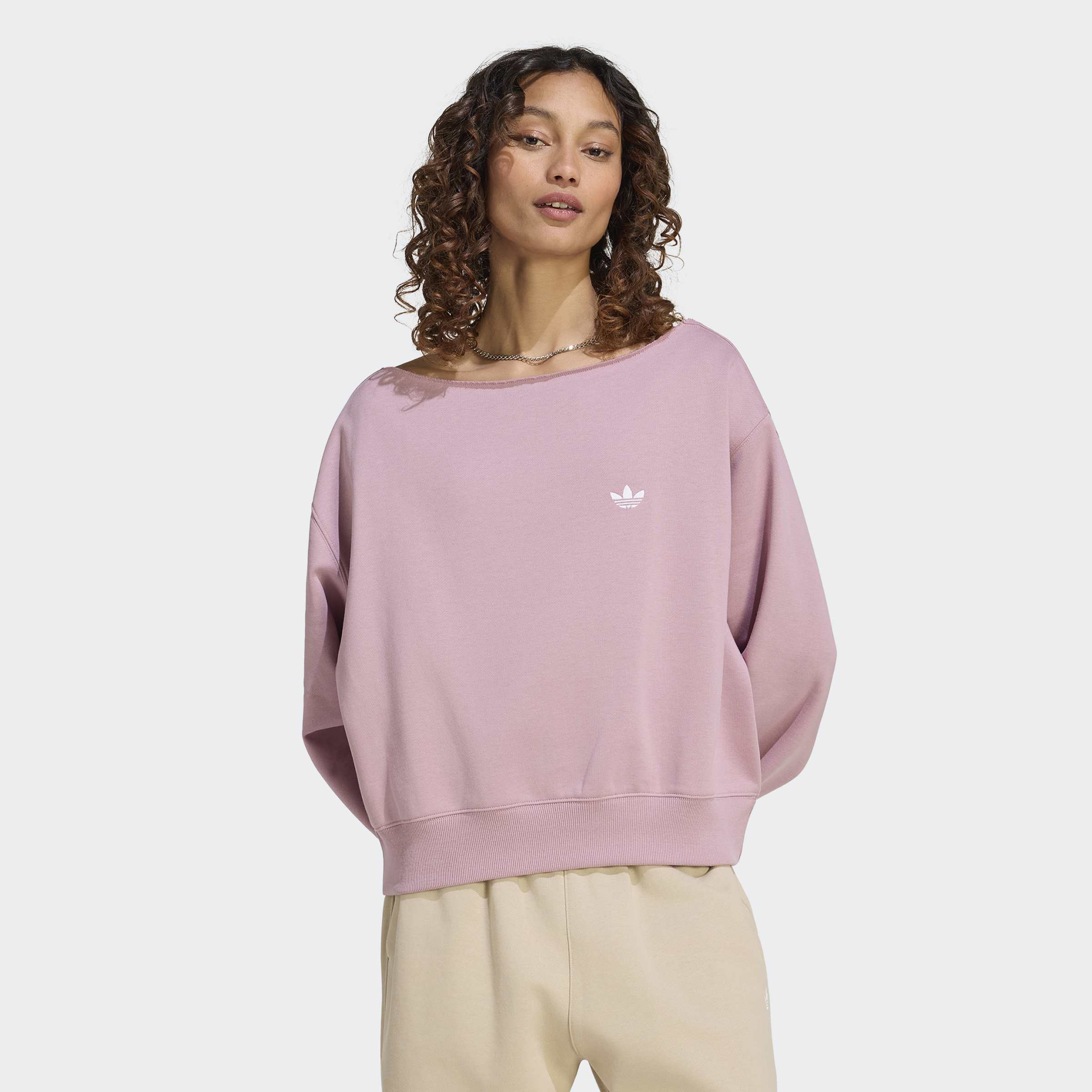 adidas Originals Sweatshirt "ESSENTIALS FLEECE BOATNECK", mit sportlichem Stil, ohne Verschluss, in normaler Länge