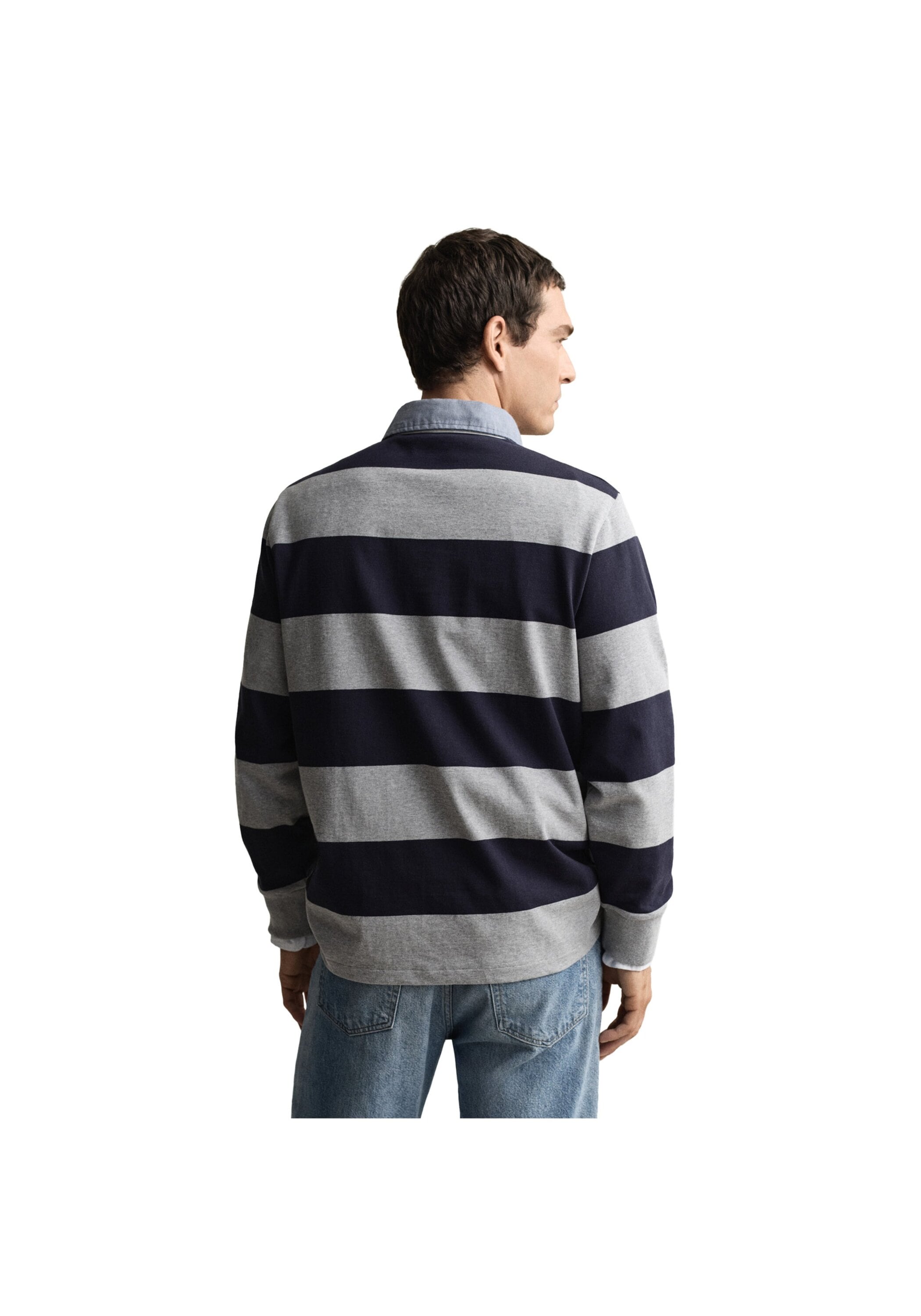 Gant Poloshirt »Poloshirt REGULAR CHAMBRAY STRIPE HEAVY RUGGER 1er Pack« 1 Stk.