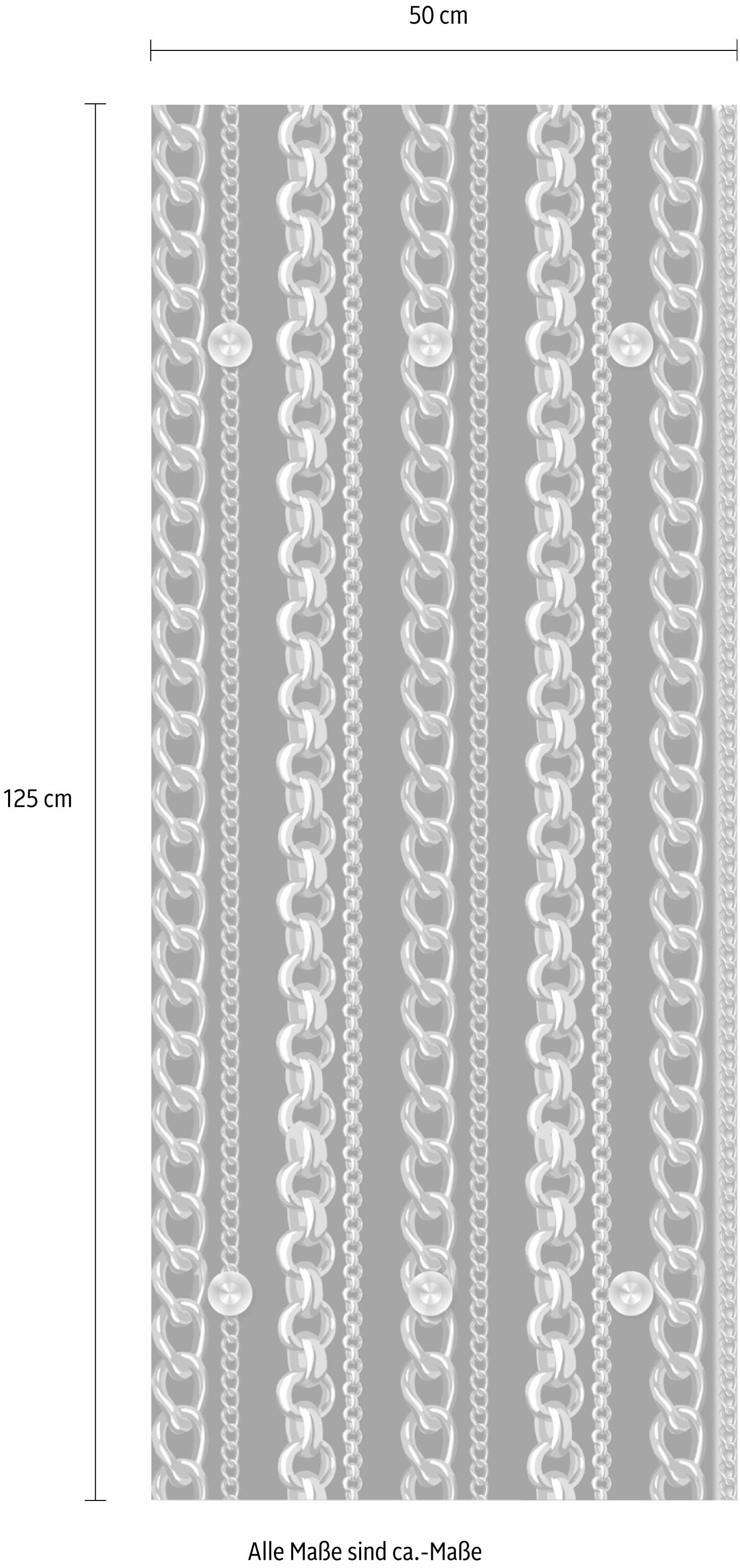 queence Garderobenleiste »Ketten«, mit 6 Haken, 50 x 120 cm