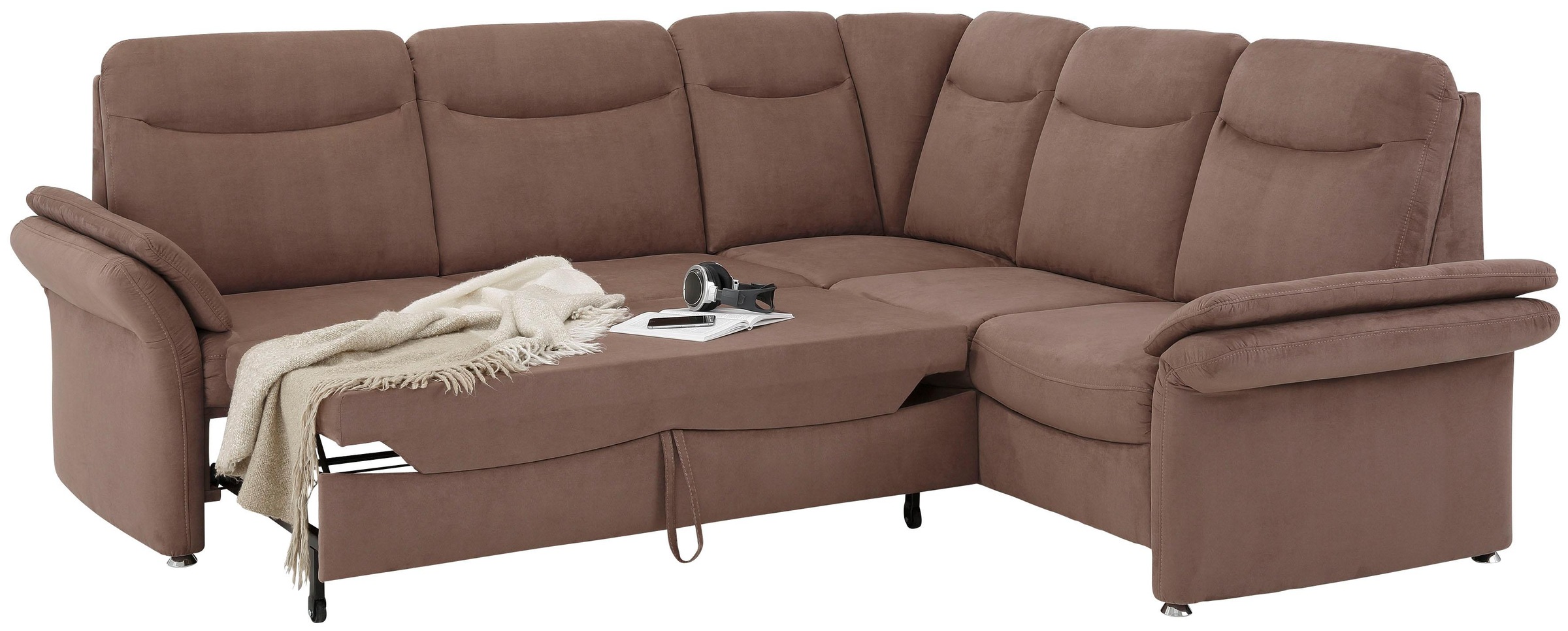 Home affaire Ecksofa »Tahoma L-Form«, mit Armlehnfunktion, wahlweise Bettfunktion, Schublade, Relaxfunktion