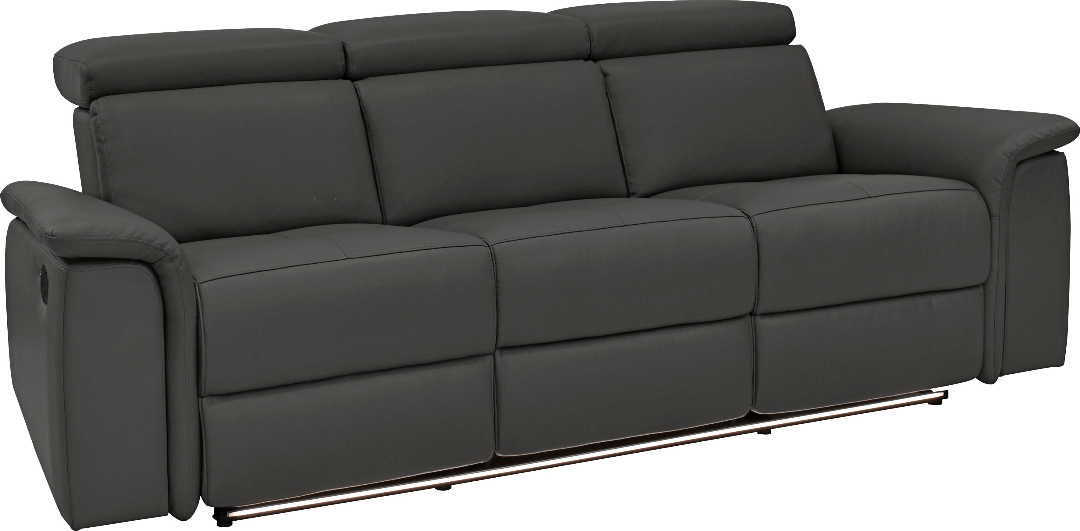 Thumbnail - Home affaire 3-Sitzer "Pareli 229cm, manuelle u. elektr. Relaxfunktion in 2 Sitzen" USB, KT-Verstellung, LED Beleuchtung...