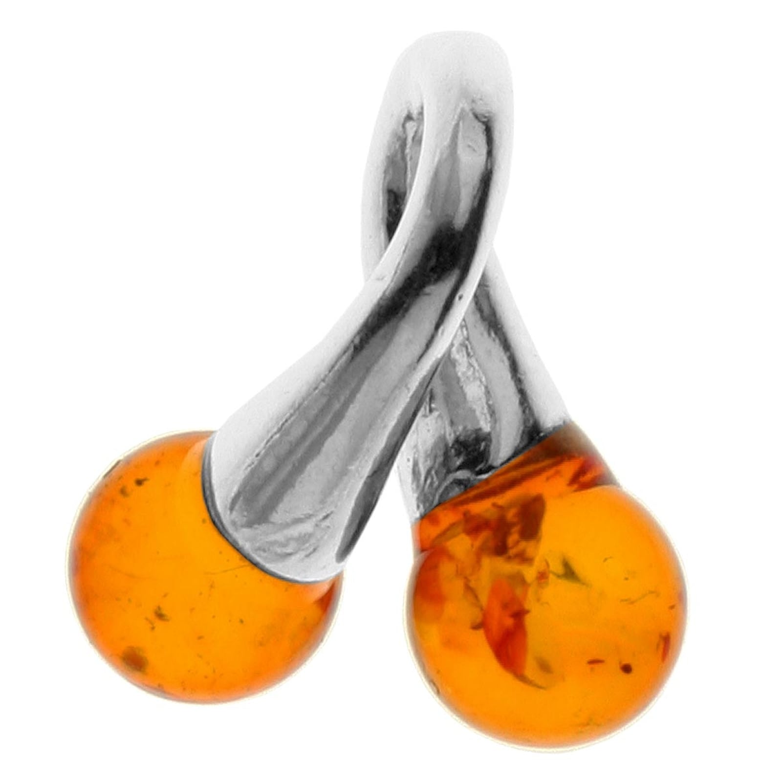 Kettenanhänger OSTSEE-SCHMUCK "Ostsee-Schmuck Anhänger Doppelkelch Anhänger Doppelkelch", weiß, Schmuckanhänger, Damen, 14 x 10mm, Silber 925 (Sterlingsilber), 1,1 g, Kettenanhänger