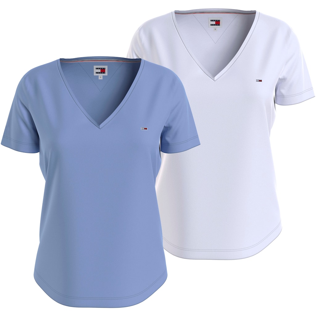 Tommy Jeans V-Shirt »TJW 2PACK SLIM SOFT V NECK TEE«, (Packung, 2 tlg., 2er-Pack)