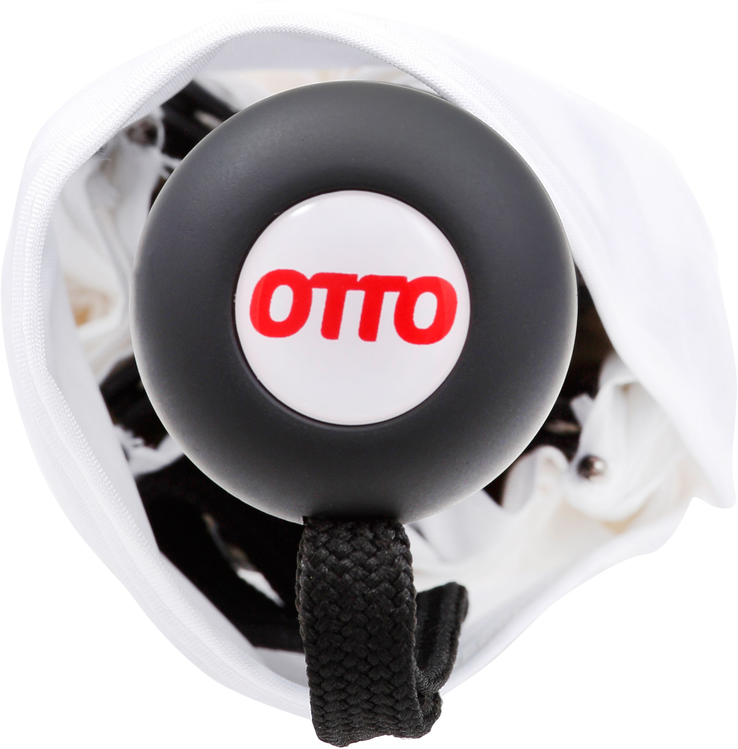 EuroSCHIRM® Taschenregenschirm »Otto, weiß«, mit rotem Schriftzug;  Automatik bestellen | BAUR