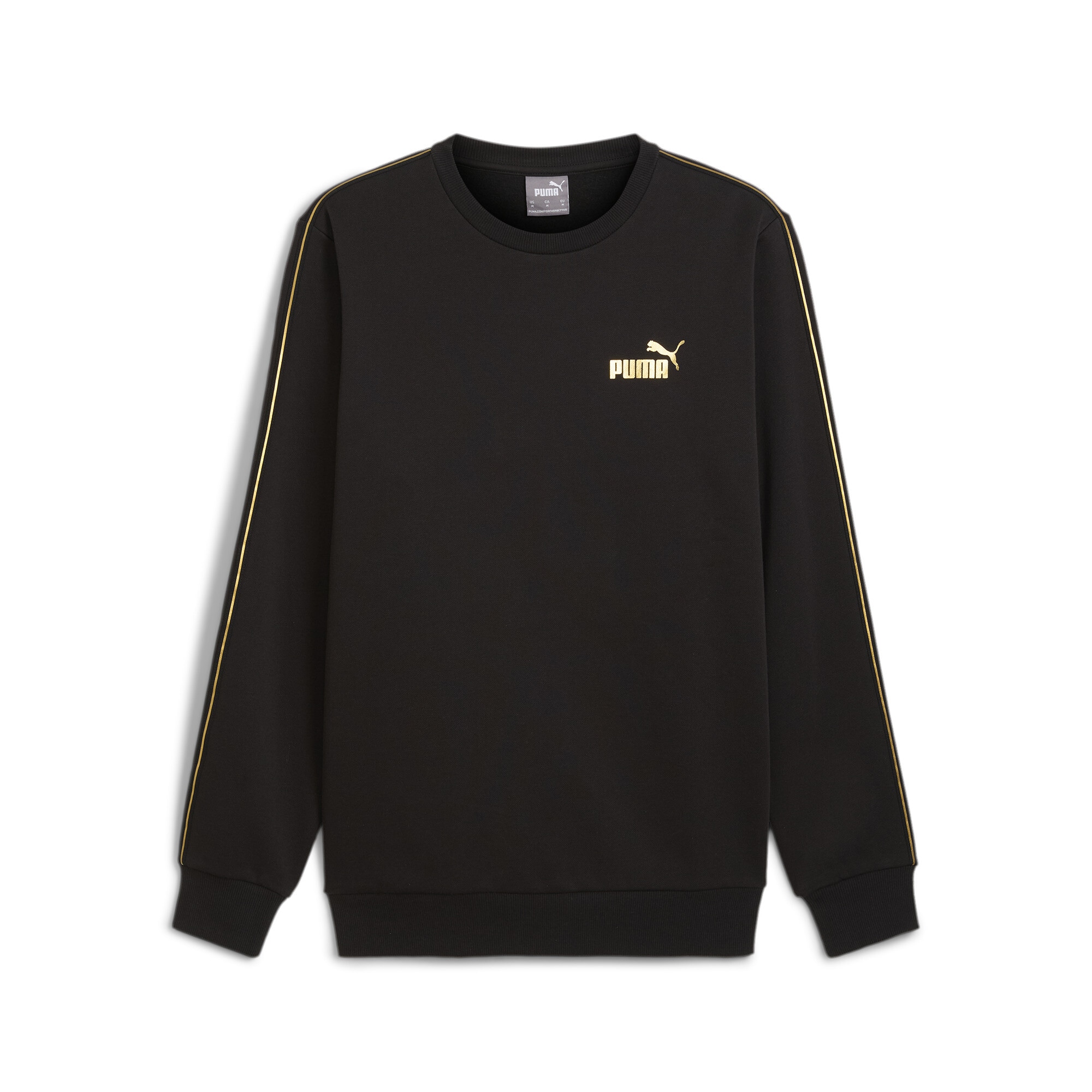 PUMA Langarmshirt "ESS TAPE MINIMAL GOLD CREW FL" Rundhalsausschnitt, mit W günstig online kaufen