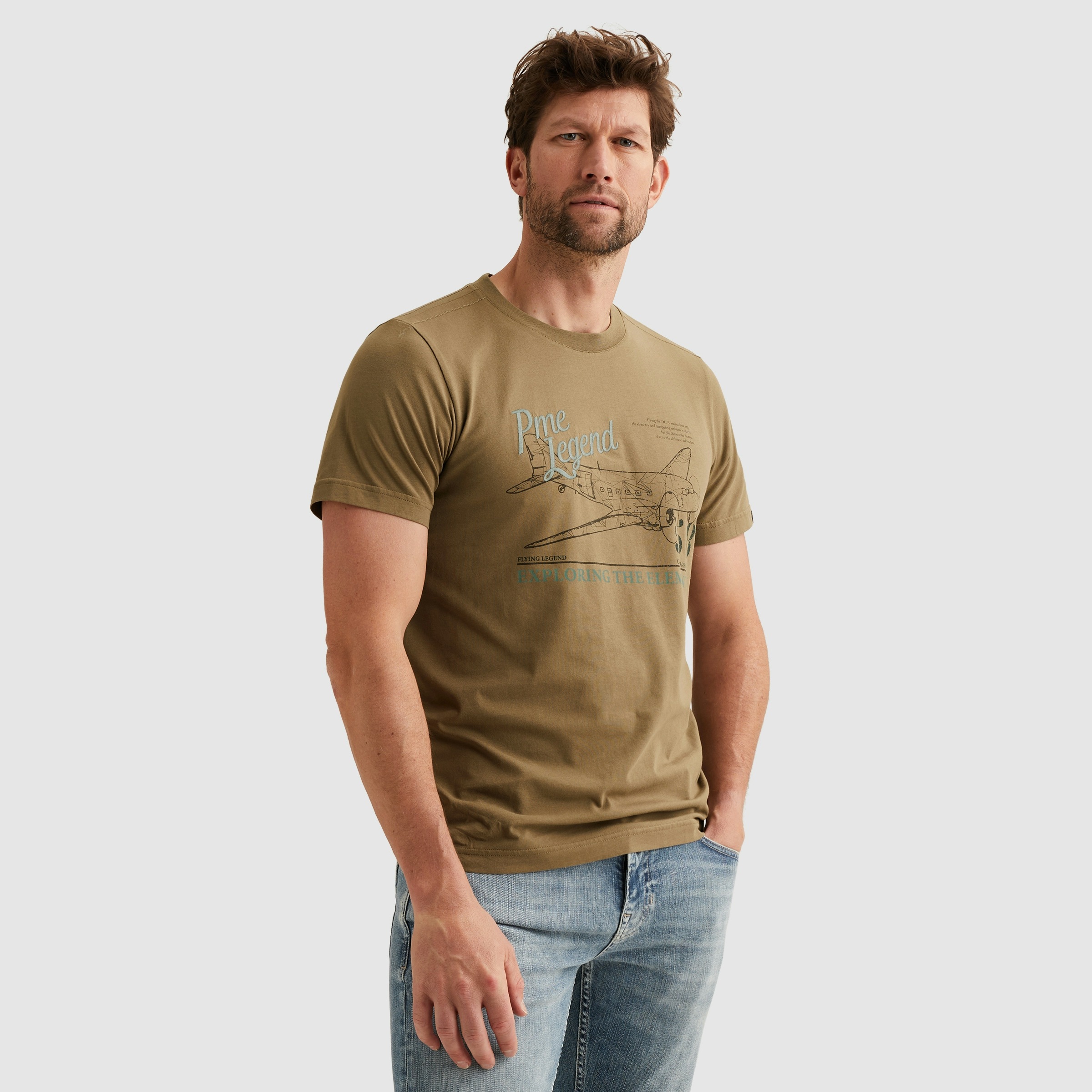 PME LEGEND T-Shirt mit Logo-Stickerei und Print günstig online kaufen