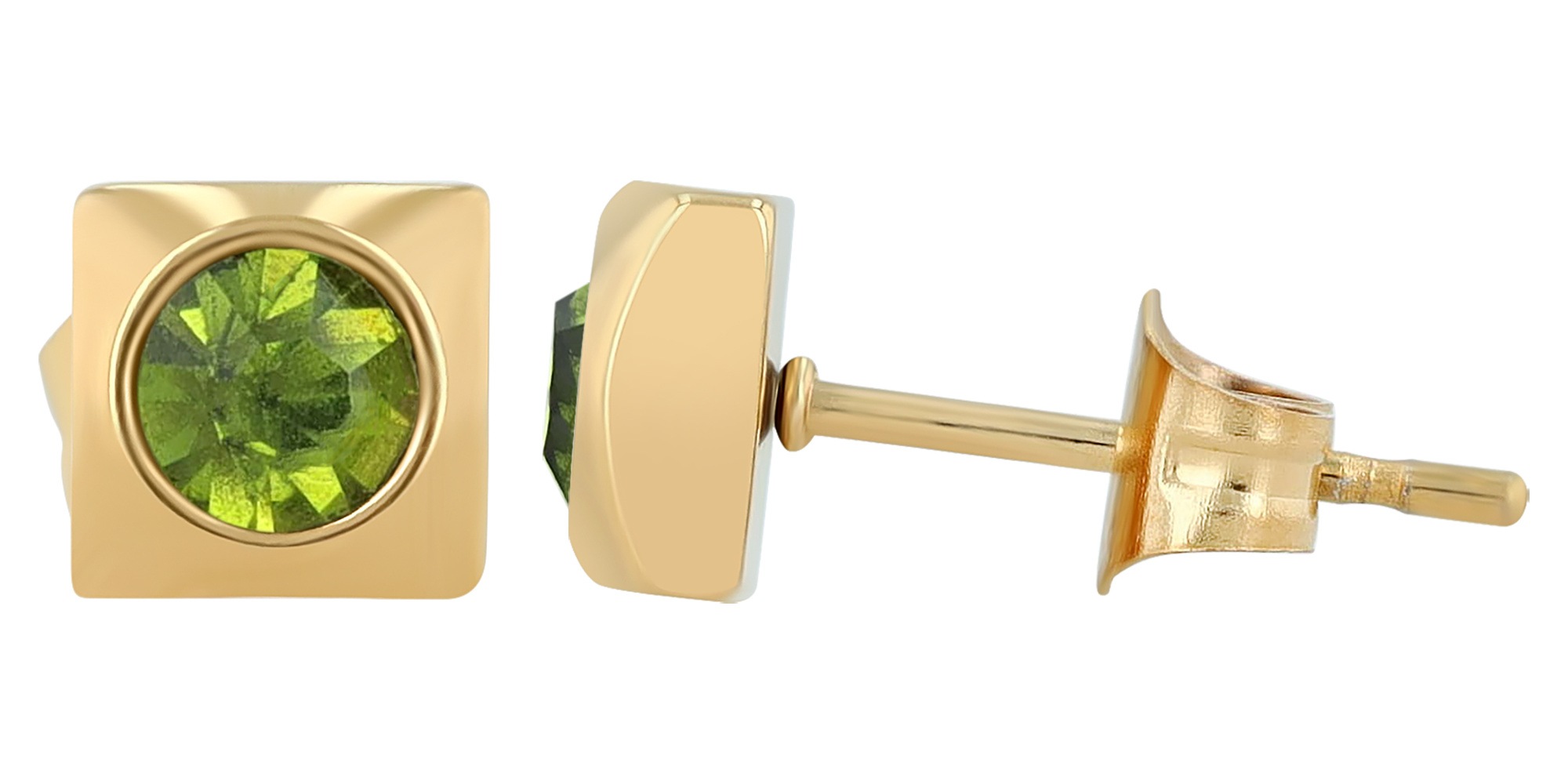 Adelia's Women's Square Stud Earrings Gold 2
