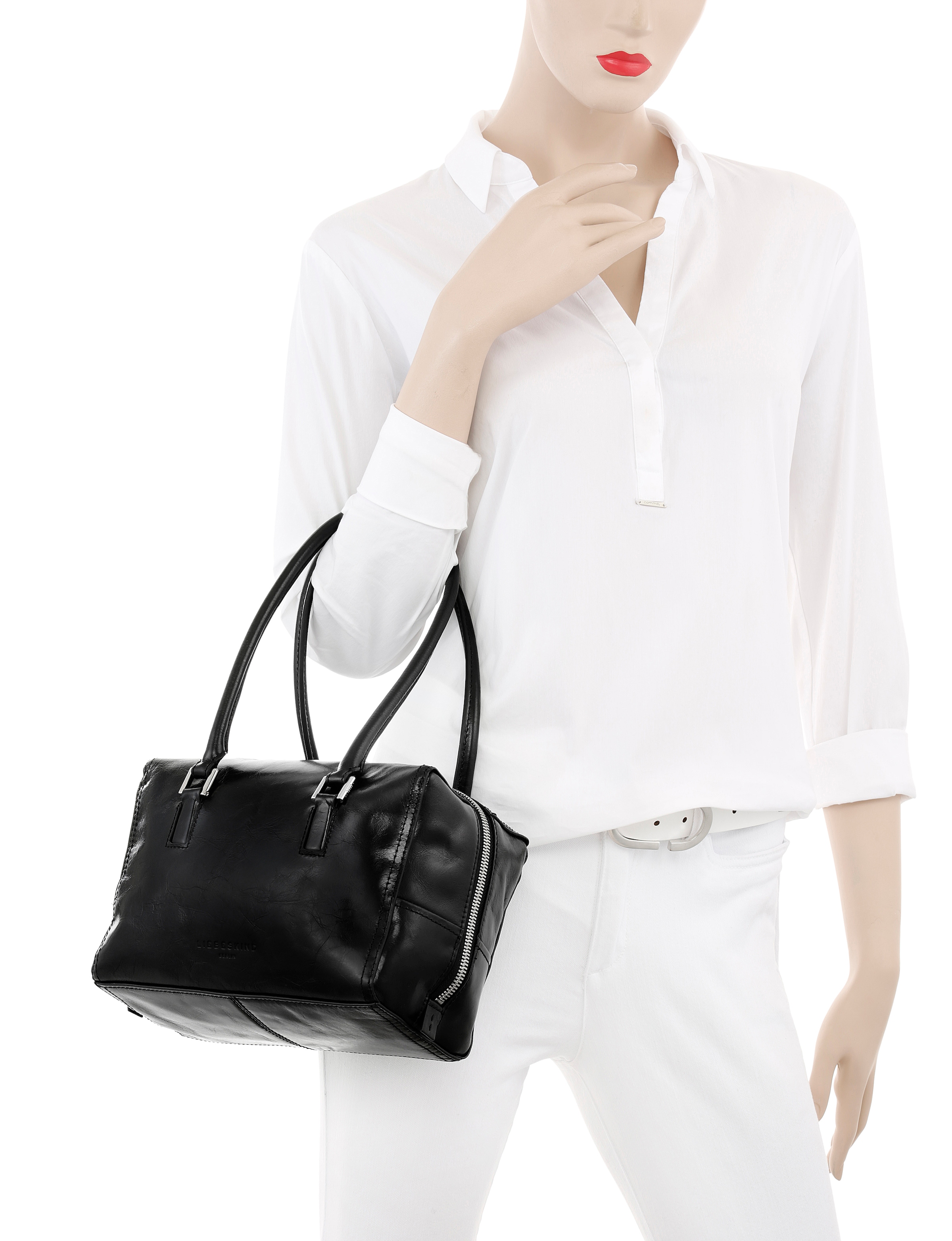 Liebeskind Berlin Henkeltasche »Satchel S KAYLA ARCHIVE LACK DISTRESSED«, Handtasche, Henkeltasche, Tasche Damen