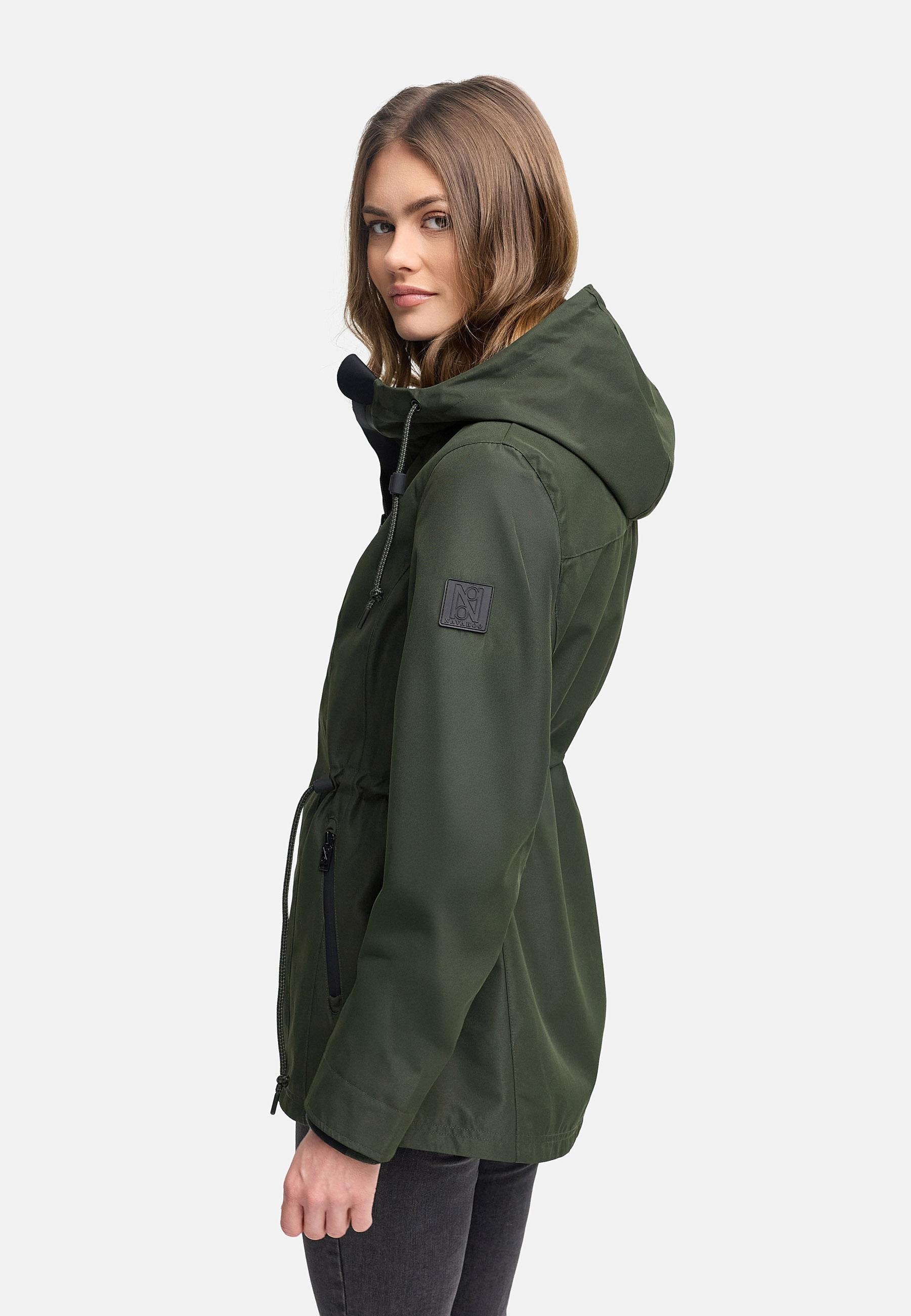 Navahoo Outdoorjacke »Blumentanz 14« mit Kapuze Übergangsjacke mit wasserdichtem Verschluss