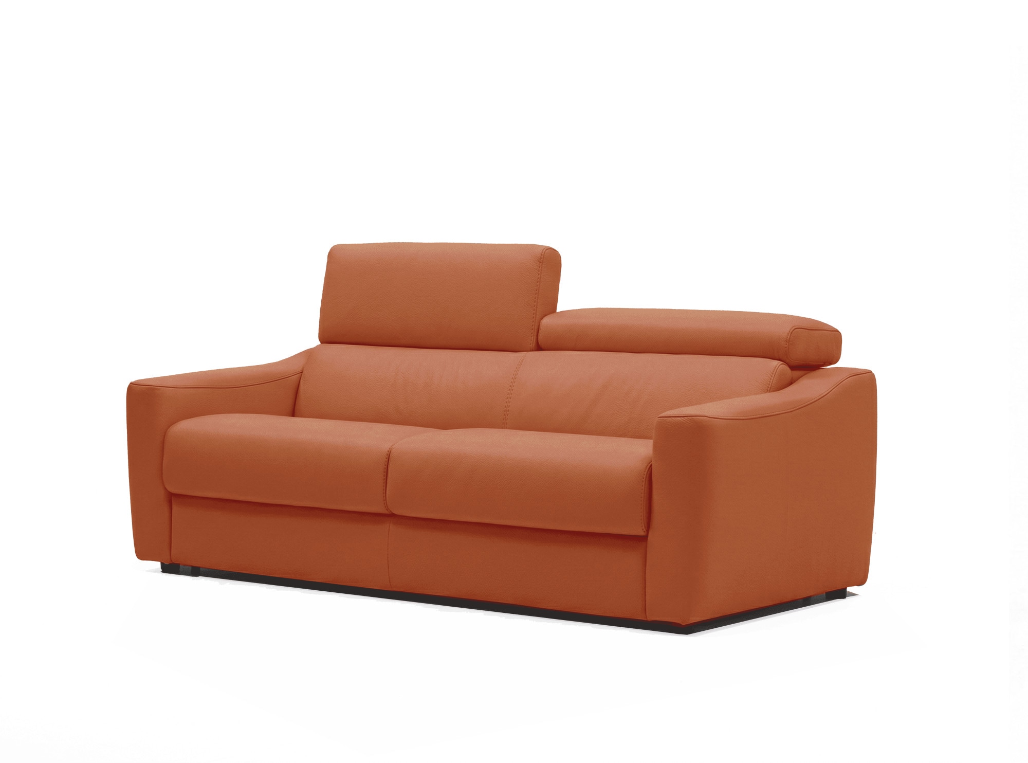 Egoitaliano Schlafsofa "STRIKE, Made in Italy-Designsofa mit Dauerschlaffunktion,Breite 195 cm" Schlafsofa aus Echtleder Bull mit verstellbaren Kopfstützen