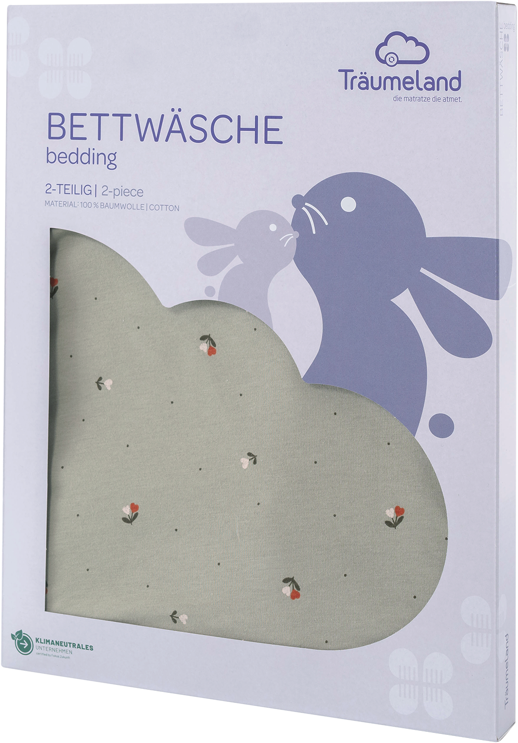 Thumbnail - Träumeland Babybettwäsche "Jersey Fiore" 2 Stk. Blumen allover