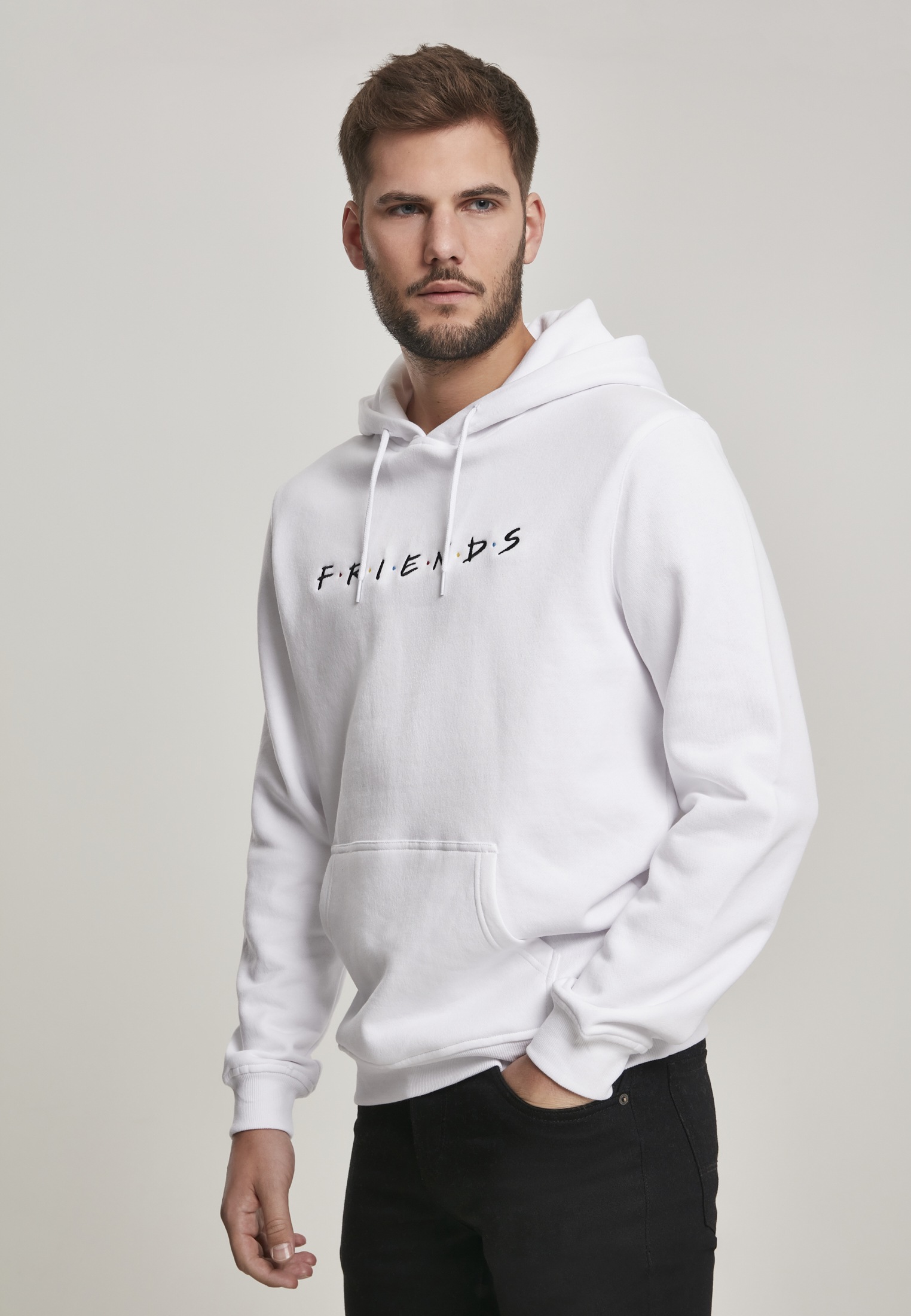 Merchcode Kapuzensweatshirt »Merchcode Herren Friends Logo EMB Hoody«, (1 tlg.)
