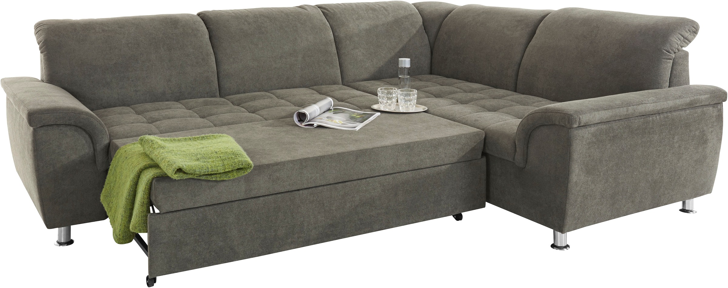 DOMO collection Ecksofa »Franzi L-Form«, wahlweise mit Kopfteilverstellung (dann Breite: 275 cm)