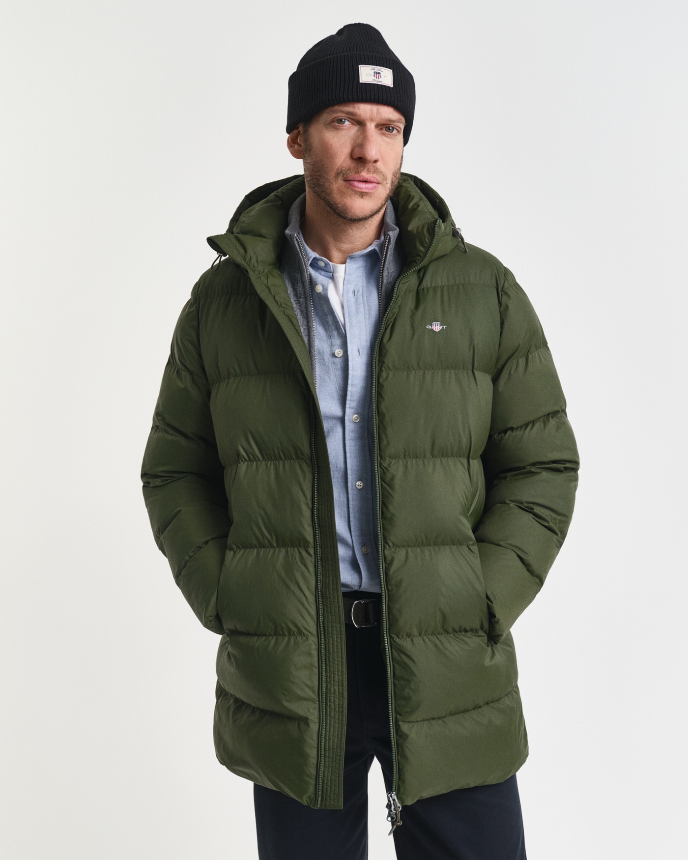 Gant Steppmantel »ACTIVE CLOUD MID LENGTH« Puffermantel, regular fit, abnehmabre Kapuze, 2-Wege-Reißverschluss