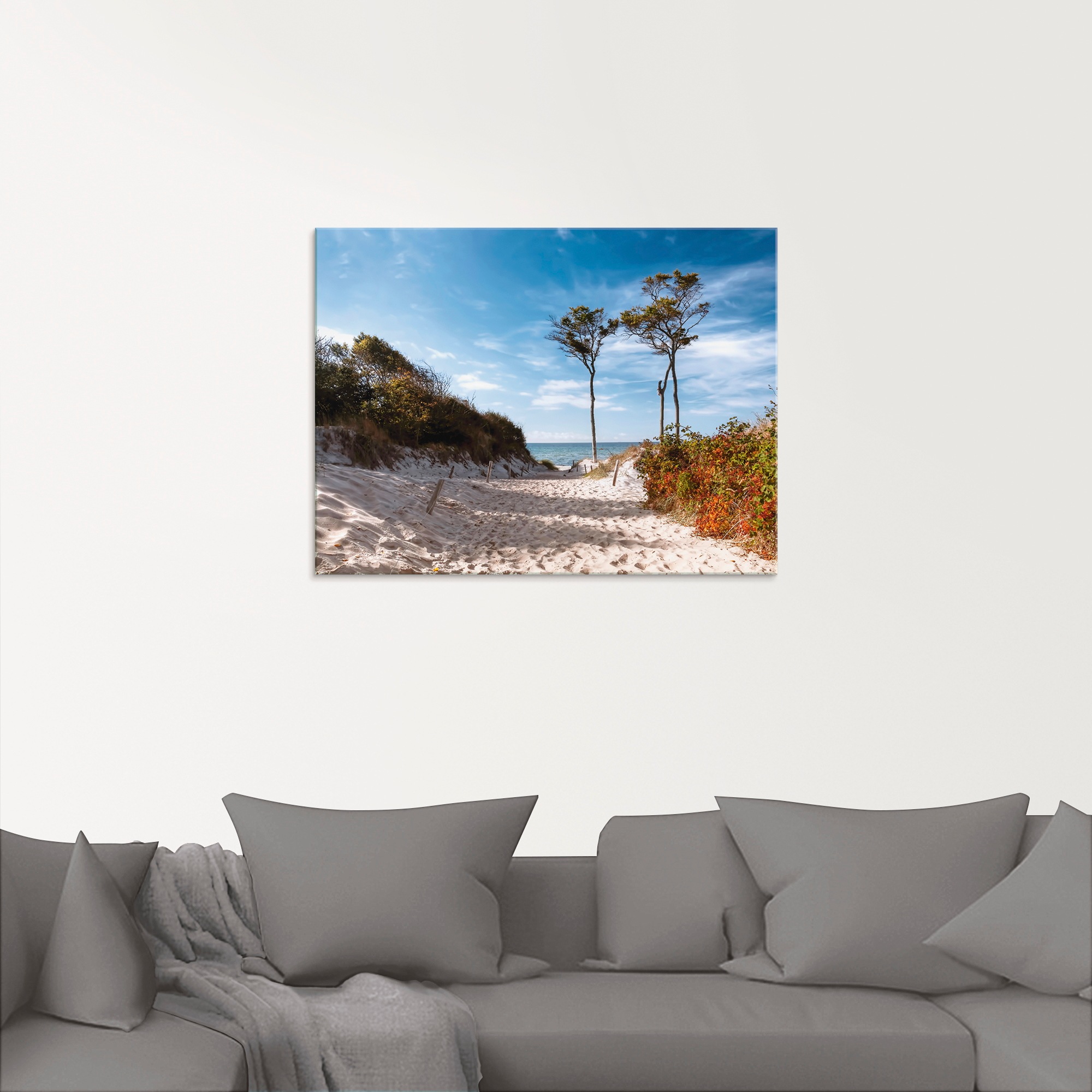 Artland Glasbild "Weststrand Darss" Strand 1 Stk. tlg. in verschiedenen Grö günstig online kaufen