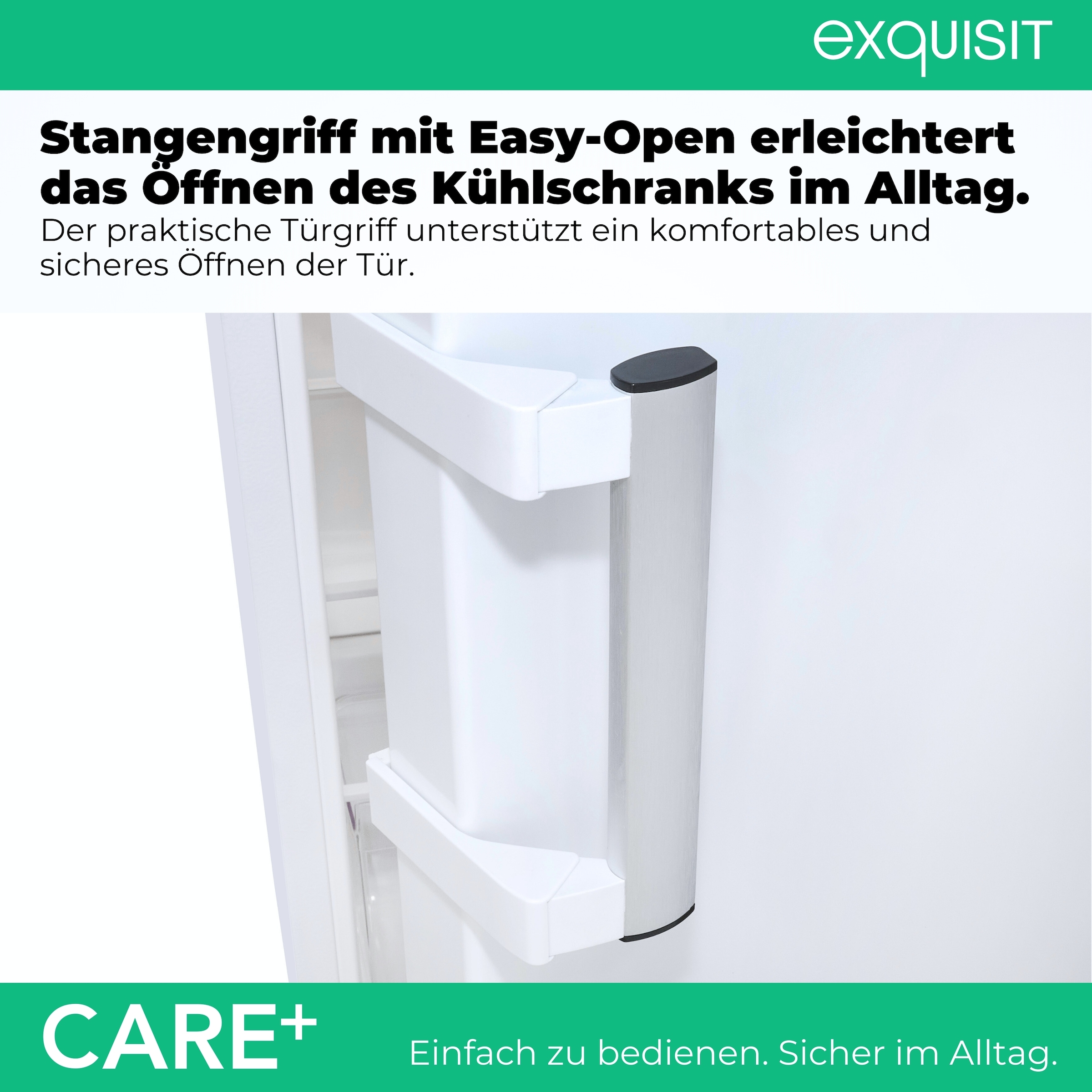 exquisit Kühlschrank »KS16-4-HEA-090E Care weiss« 86,5 cm hoch 54,5 cm breit Kompakter Kühlschrank mit 4*-Gefrierfach, 106 l Kühlvolumen