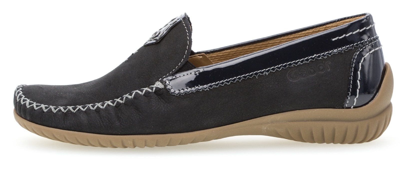 Gabor Mokassin "FLORENZ" Slipper, Schlupfschuh mit Gummizug, Weite G (=weit günstig online kaufen