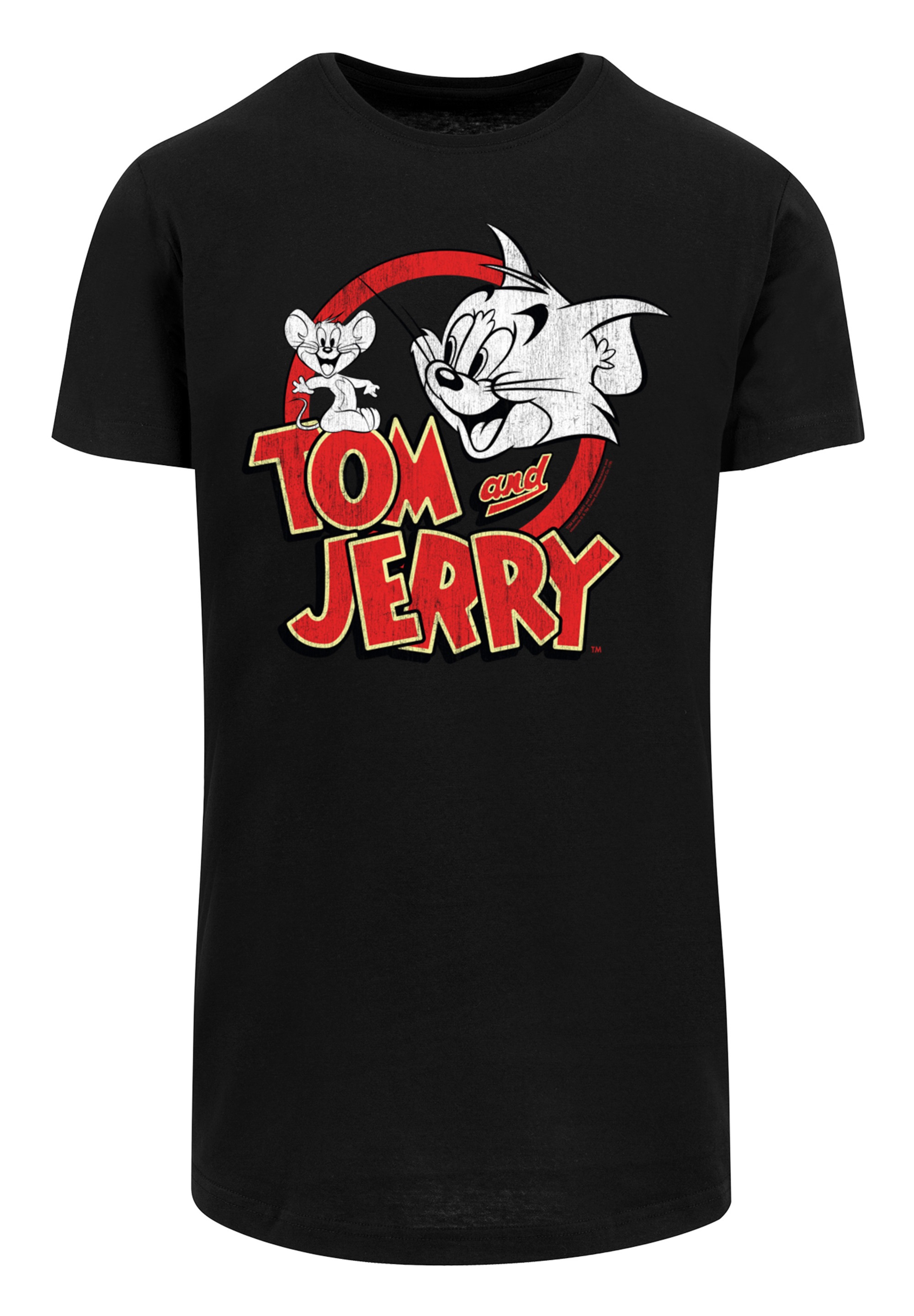 F4NT4STIC T-Shirt »Tom and Jerry TV Serie Distressed«, Herren,Premium Merch,Lang,Longshirt,Bedruckt
