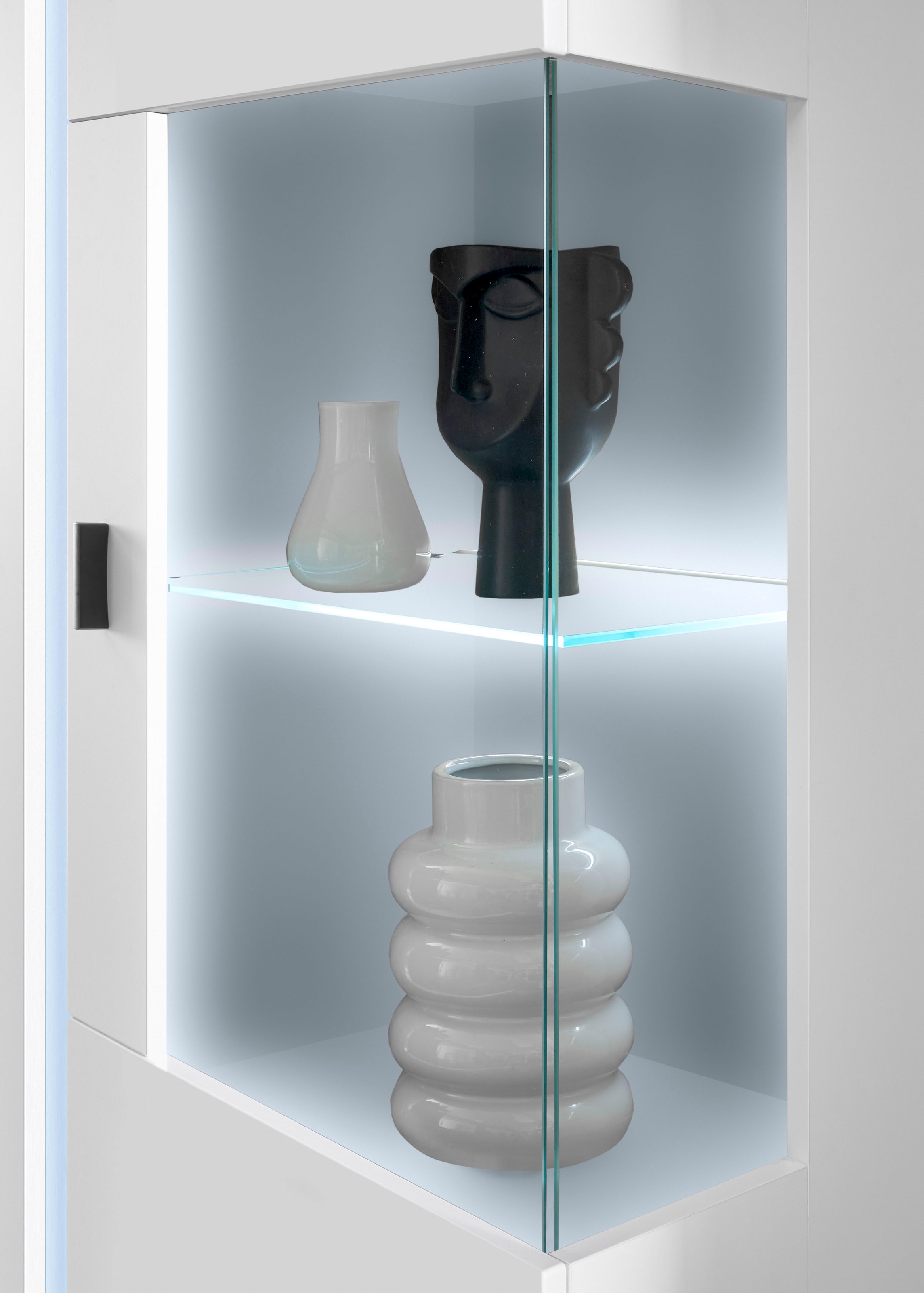 INOSIGN Wohnwand »LONG ISLAND«, (Set, 3 St.), in moderner Trendfarbe,inklusive senkrechter Beleuchtung,Breite 290 cm