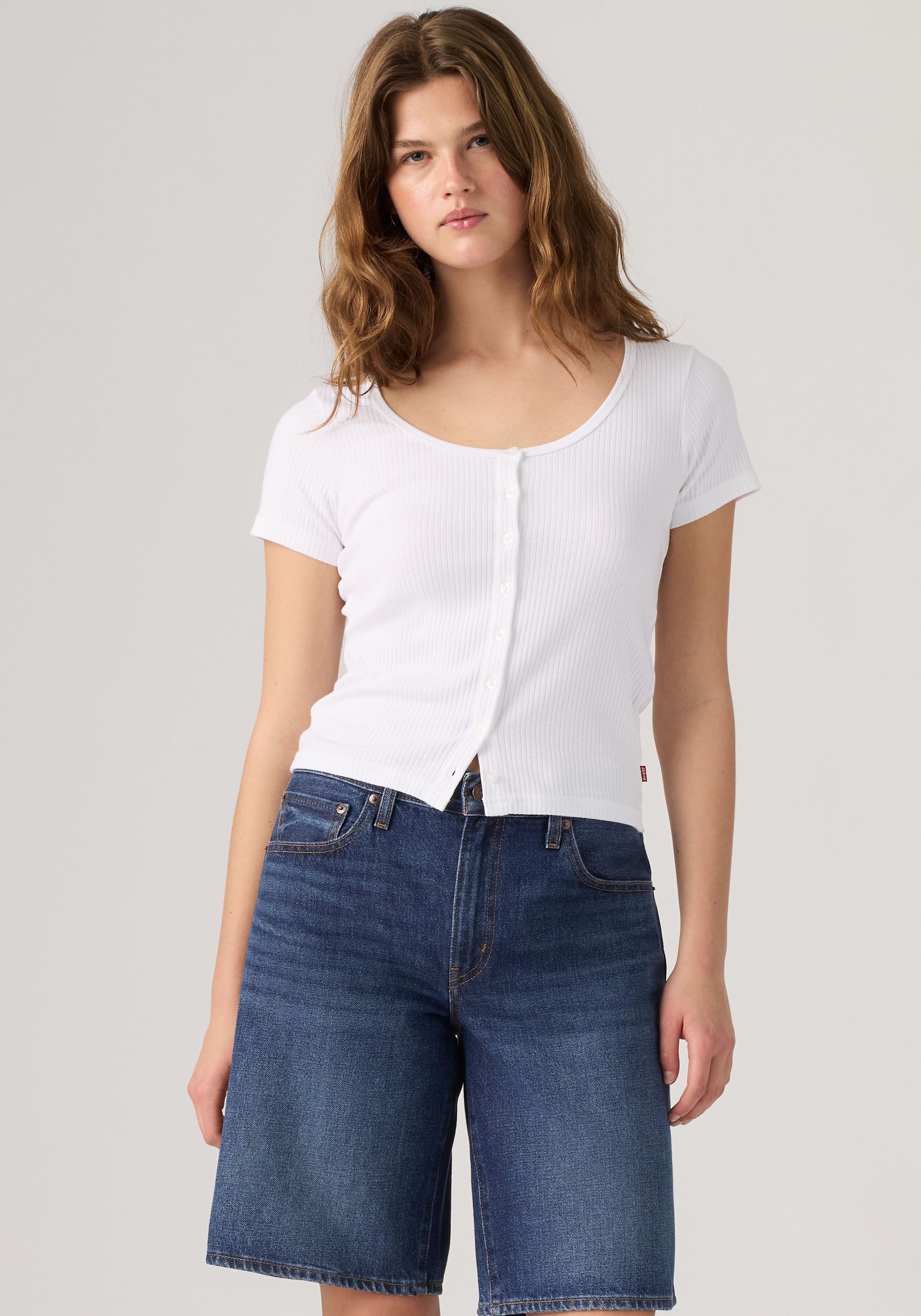 Levis "AUSTEN BUTTON THROUGH SS" Feinripp