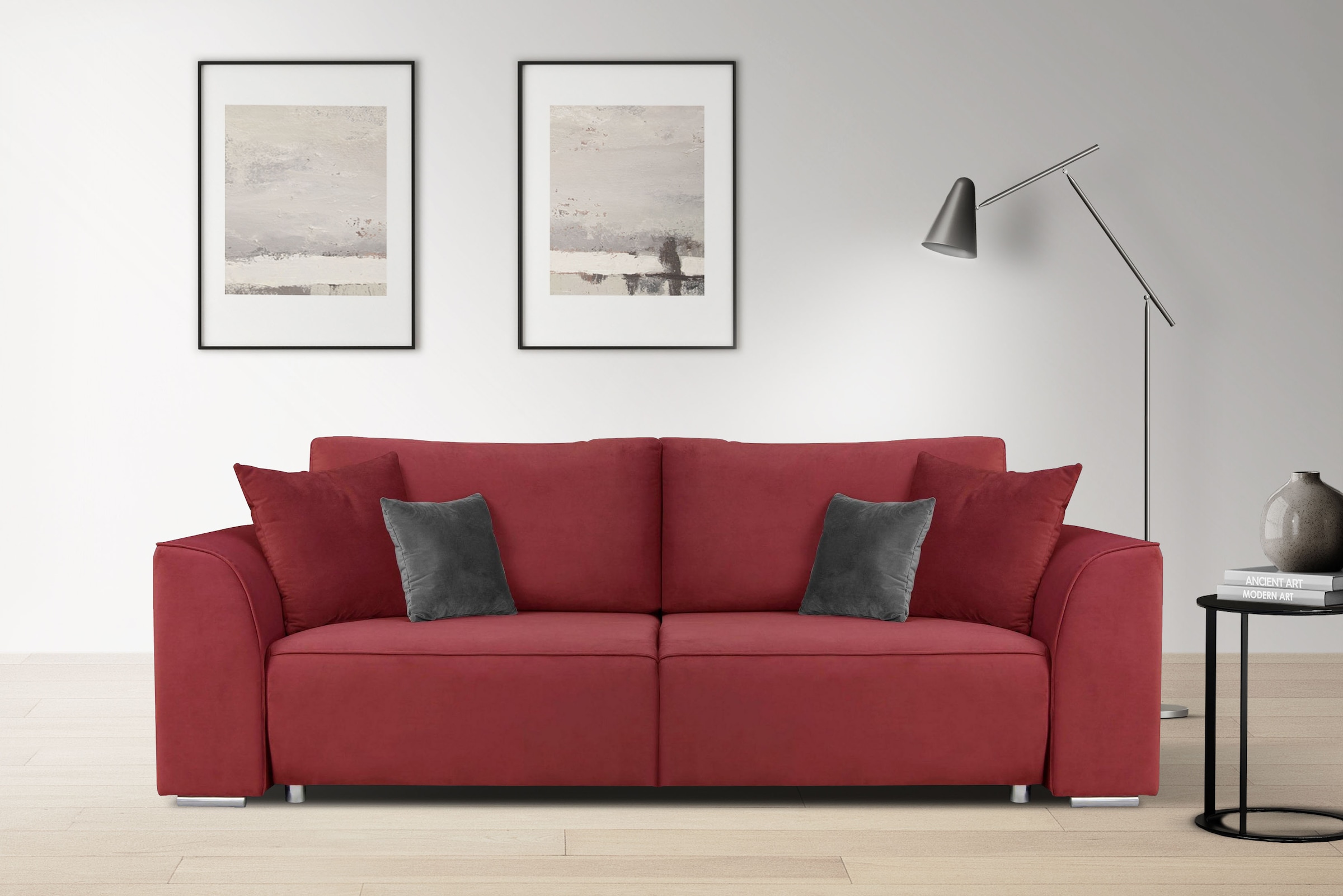 OTTO home 3-Sitzer "BEATRICE, B: 250 cm - wahlweise mit Bettfunktion" wahlw günstig online kaufen