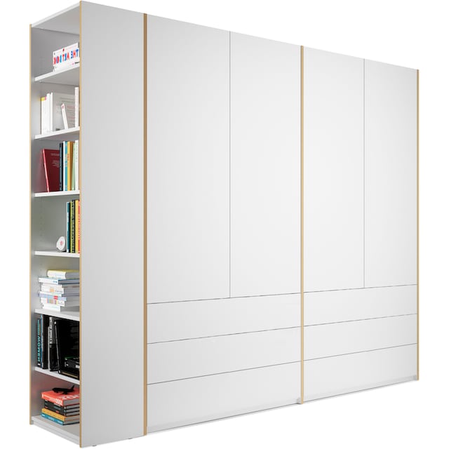 Müller SMALL LIVING Kleiderschrank »Modular Plus Variante 4«, 6 Schubladen,  Anbauregal wahlweise links oder rechts montierbar | BAUR