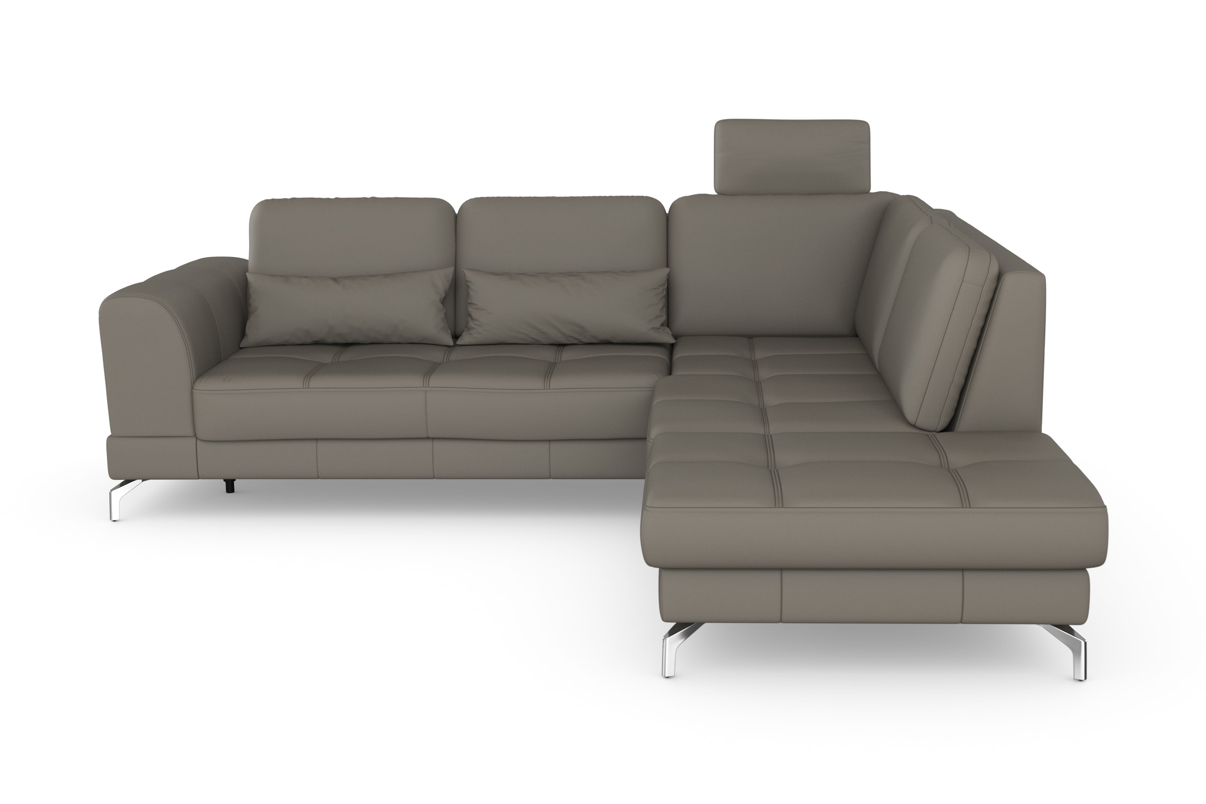 sit&more Ecksofa "Bendigo L-Form" inklusive Sitztiefenverstellung, Bodenfreiheit 12 cm, in 2 Fußfarben