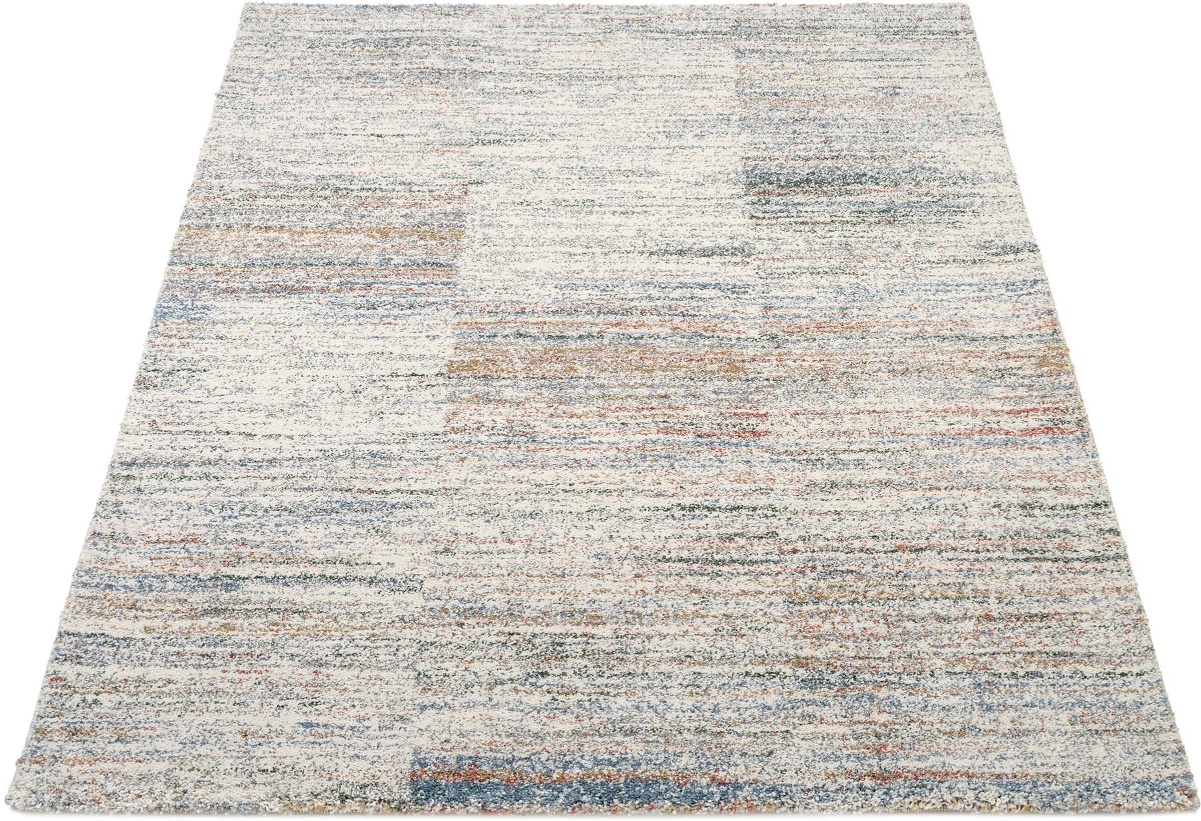 Teppich OCI DIE TEPPICHMARKE "NEW VILLA LINES", bunt (creme, multi), B:240cm H:20mm L:290cm, Polypropylen, Teppiche, Teppich, moderne melierte Streifen, Vintage Look, Wohnzimmer