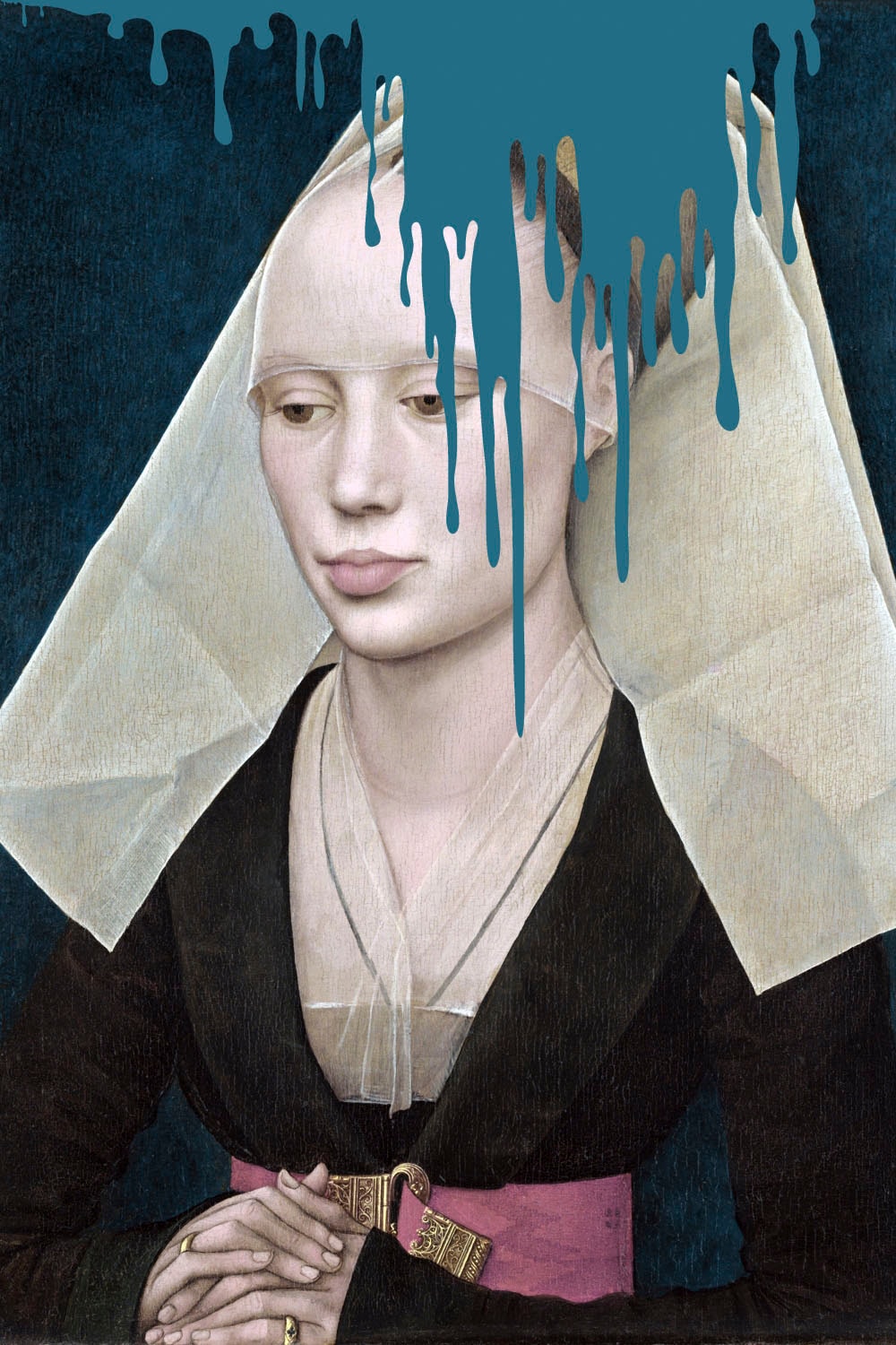 queence Acrylglasbild "Nonne mit Farbklecks" Bilder von Frauen  Formen  Fra günstig online kaufen