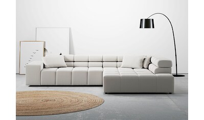 Ecksofa »Ancona incl. Kopfteilverstellung, Zierkissen B/T/H: 319/210/70 cm«