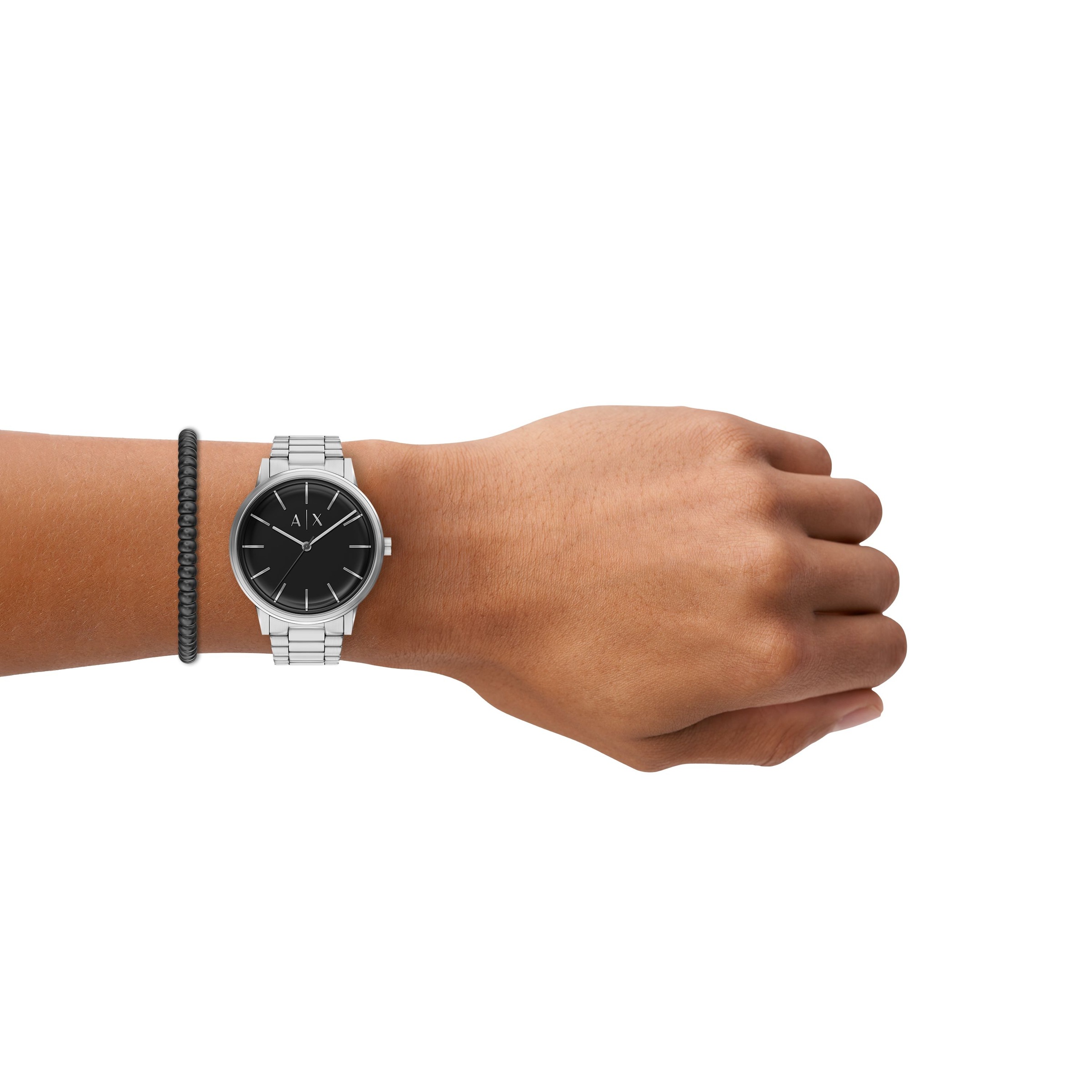 ARMANI EXCHANGE Quarzuhr Armbanduhr, Herrenuhr, Edelstahlarmband, Ideal auch als Geschenk